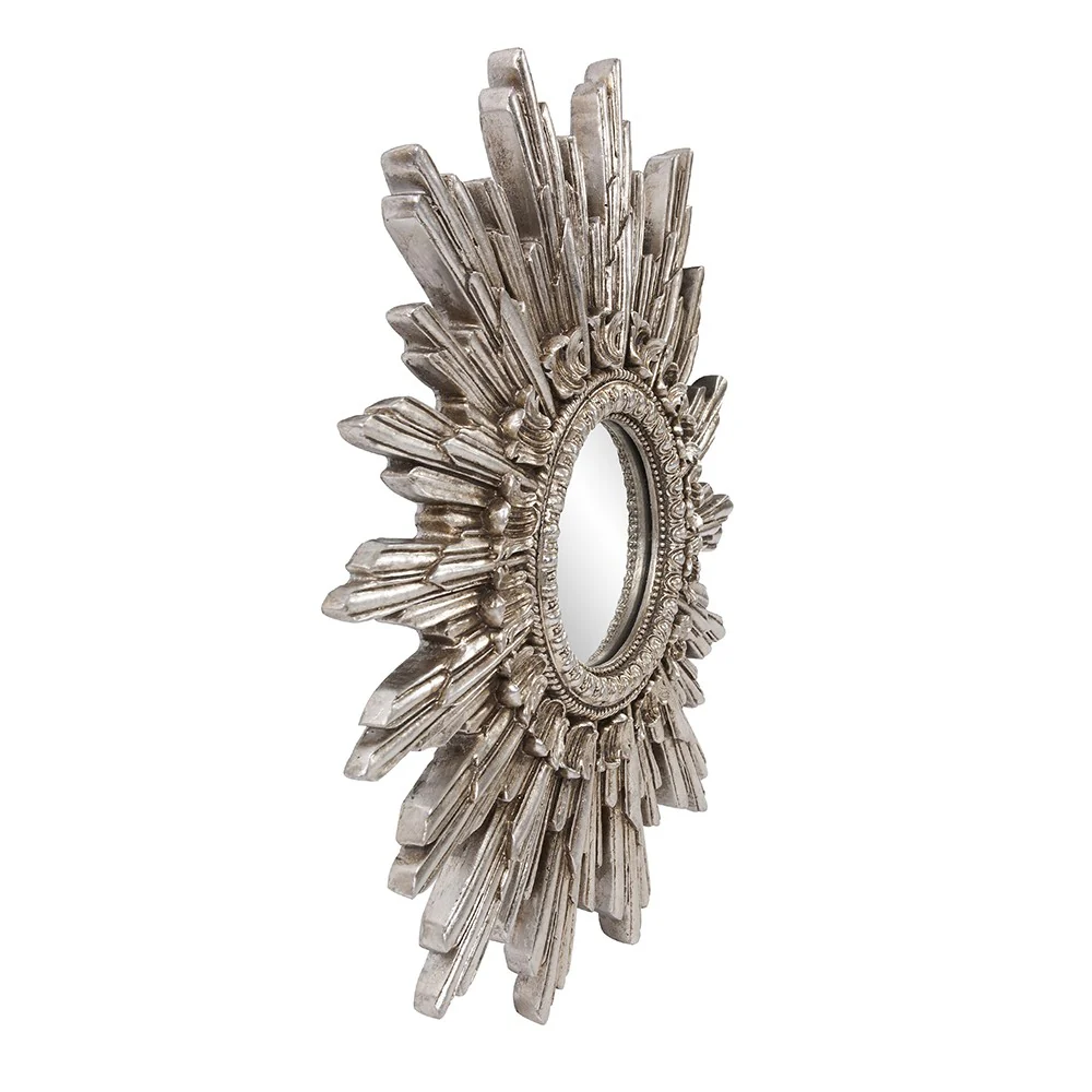 Oval Antiqued Silver Leaf Finish Mirror By Homeroots - Image 3