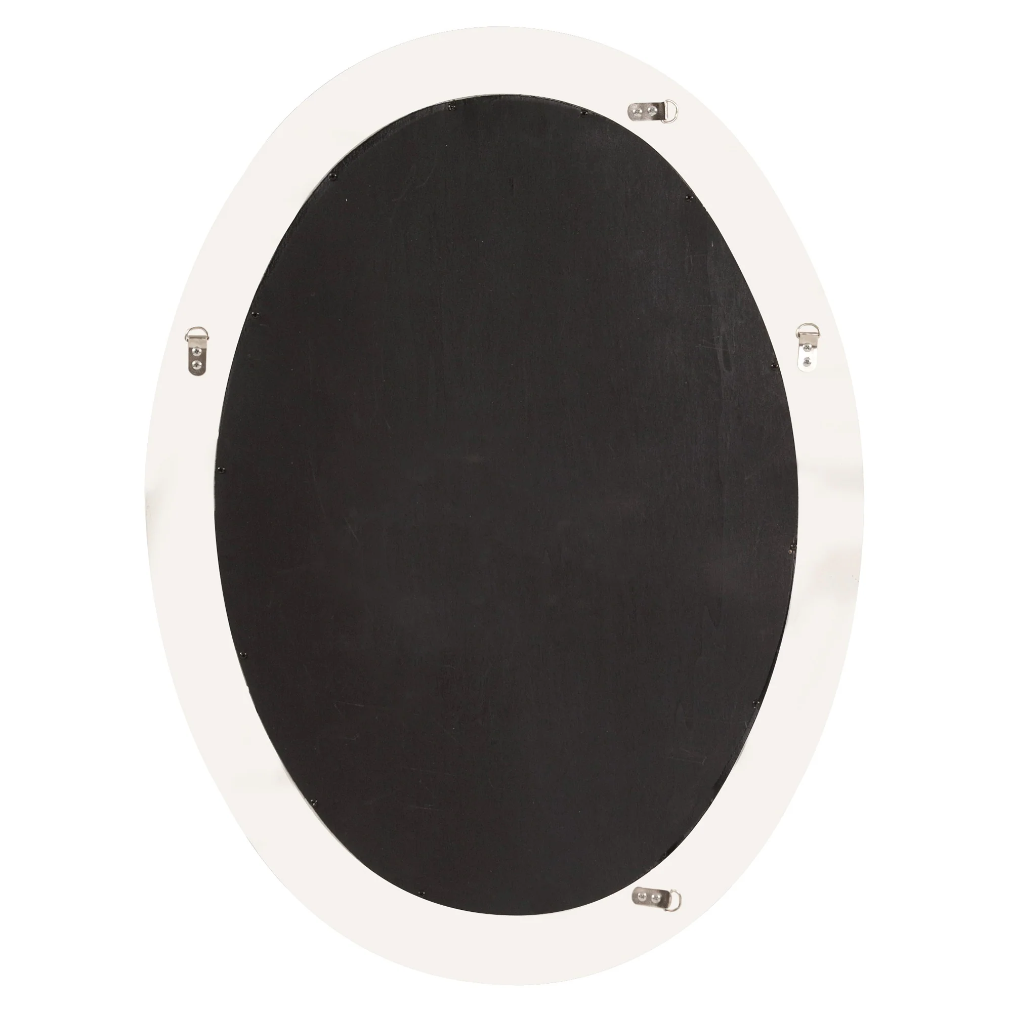 Oval Mirror In A Glossy White Wood Frame By Homeroots - Image 5