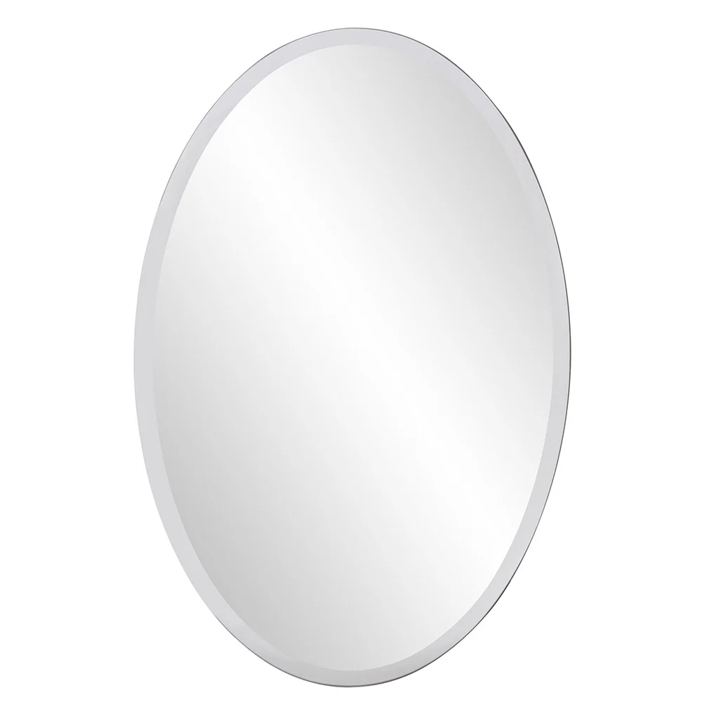 Oval Shaped Frameless Mirror By Homeroots - Image 2