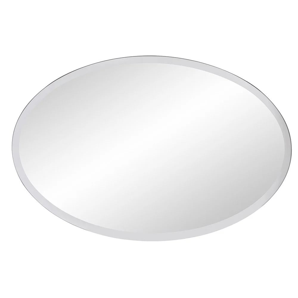 Oval Shaped Frameless Mirror By Homeroots - Image 4
