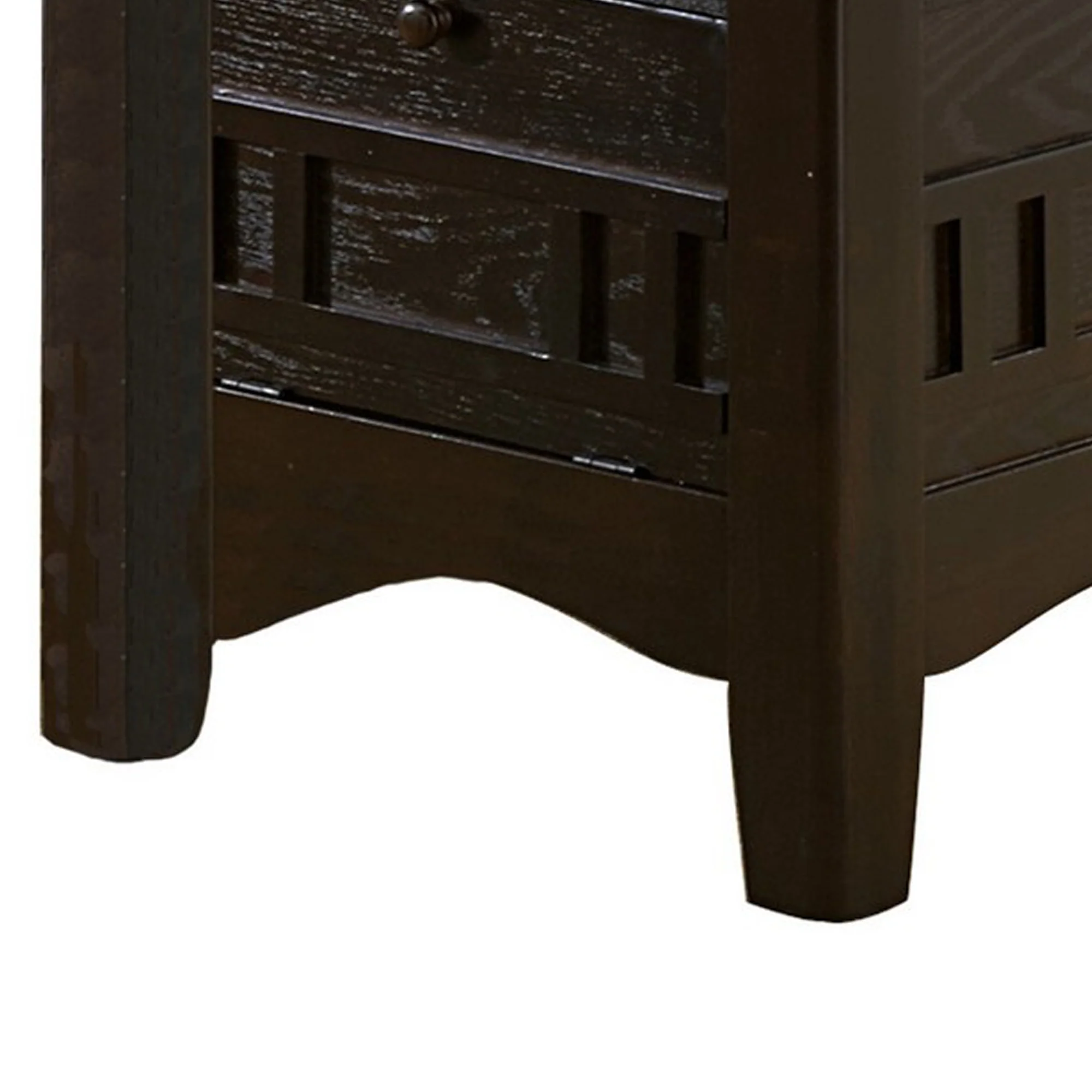 Oval Wooden Counter Height Table with Extension Leaf and Open Shelf, Brown By Benzara - Image 3