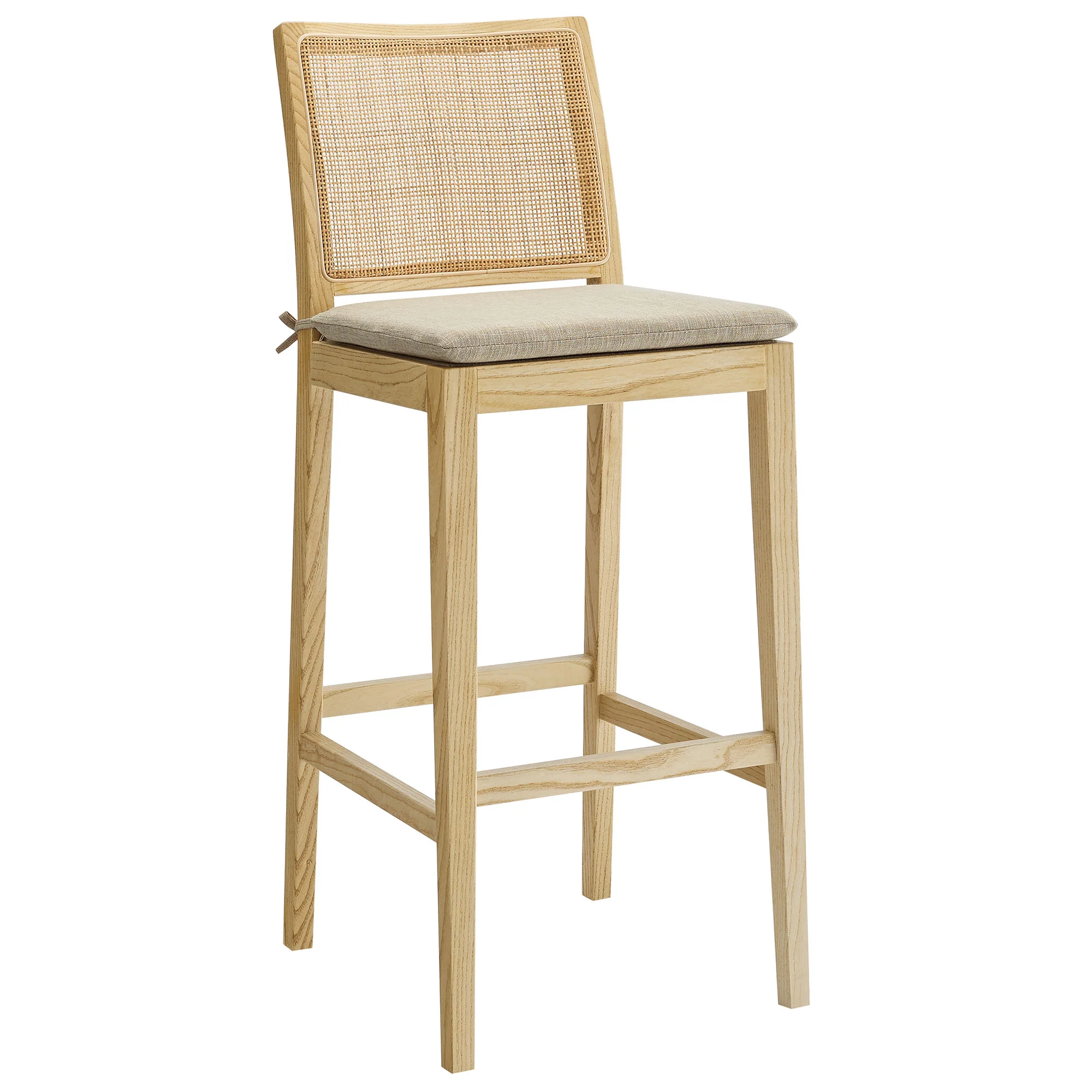 Ovard Wood and Rattan Bar Stool by Modway - Image 2