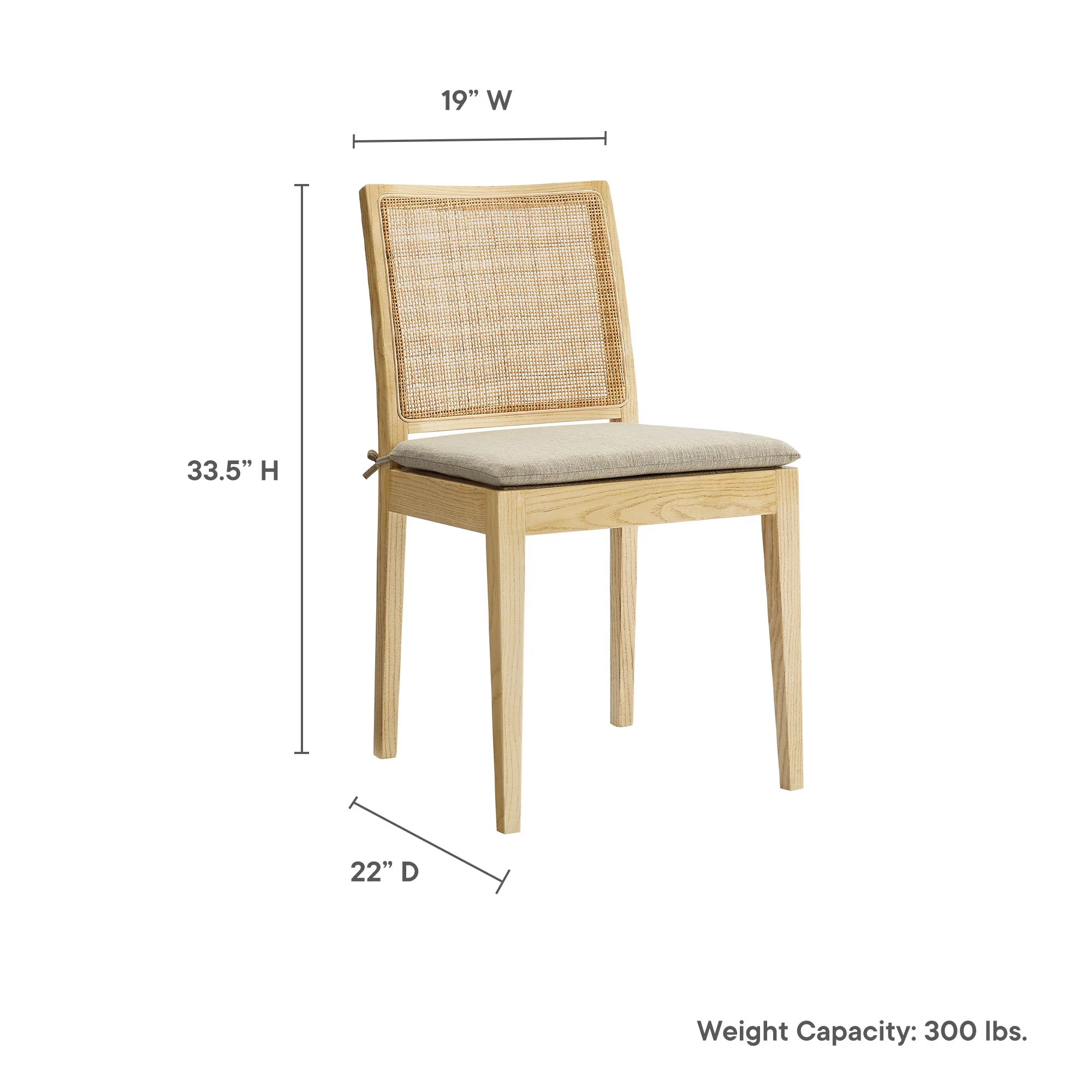 Ovard Wood and Rattan Dining Chair by Modway - Image 9