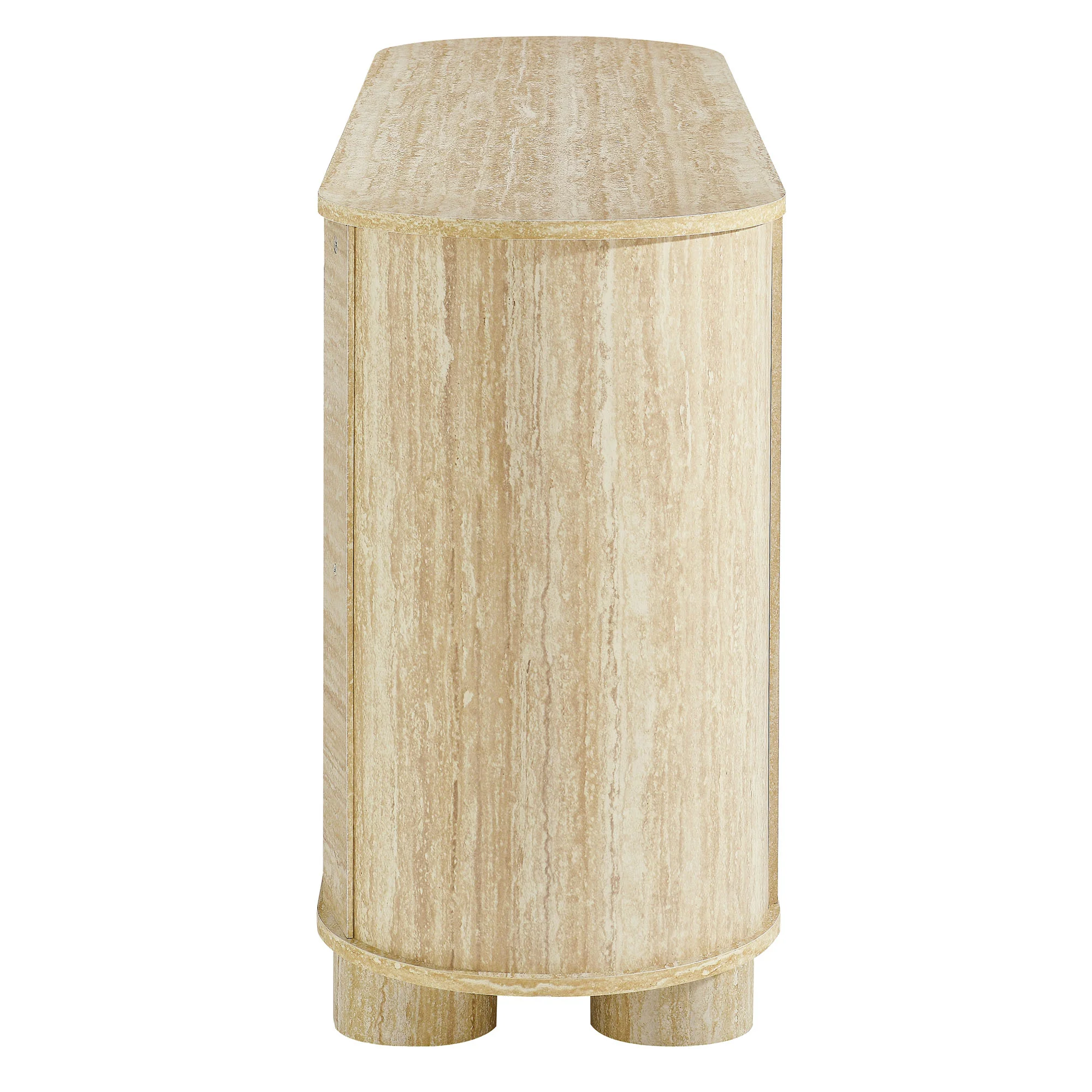 Overture 63Ó Oval Faux Travertine Sideboard by Modway - Image 3