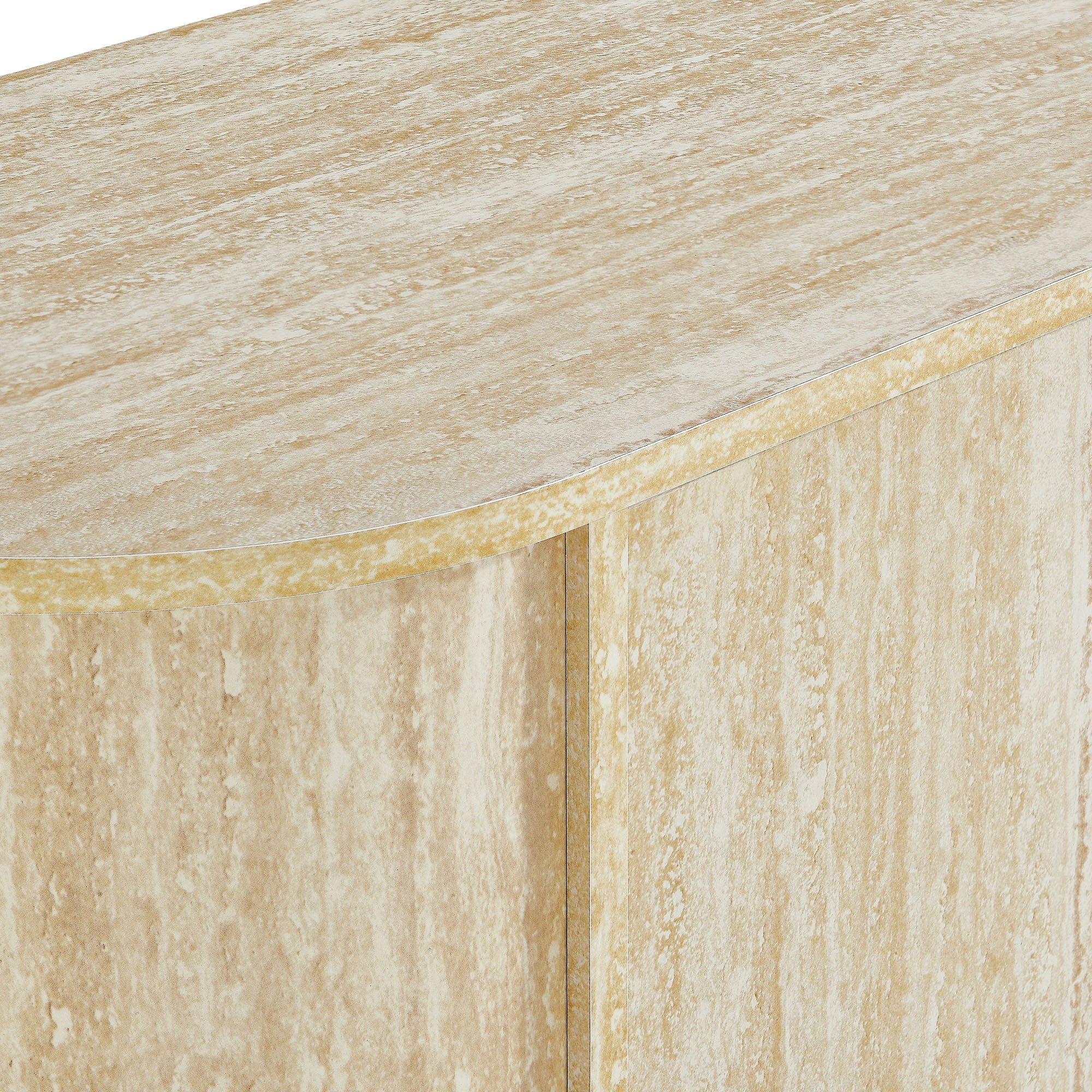 Overture 63Ó Oval Faux Travertine Sideboard by Modway - Image 6