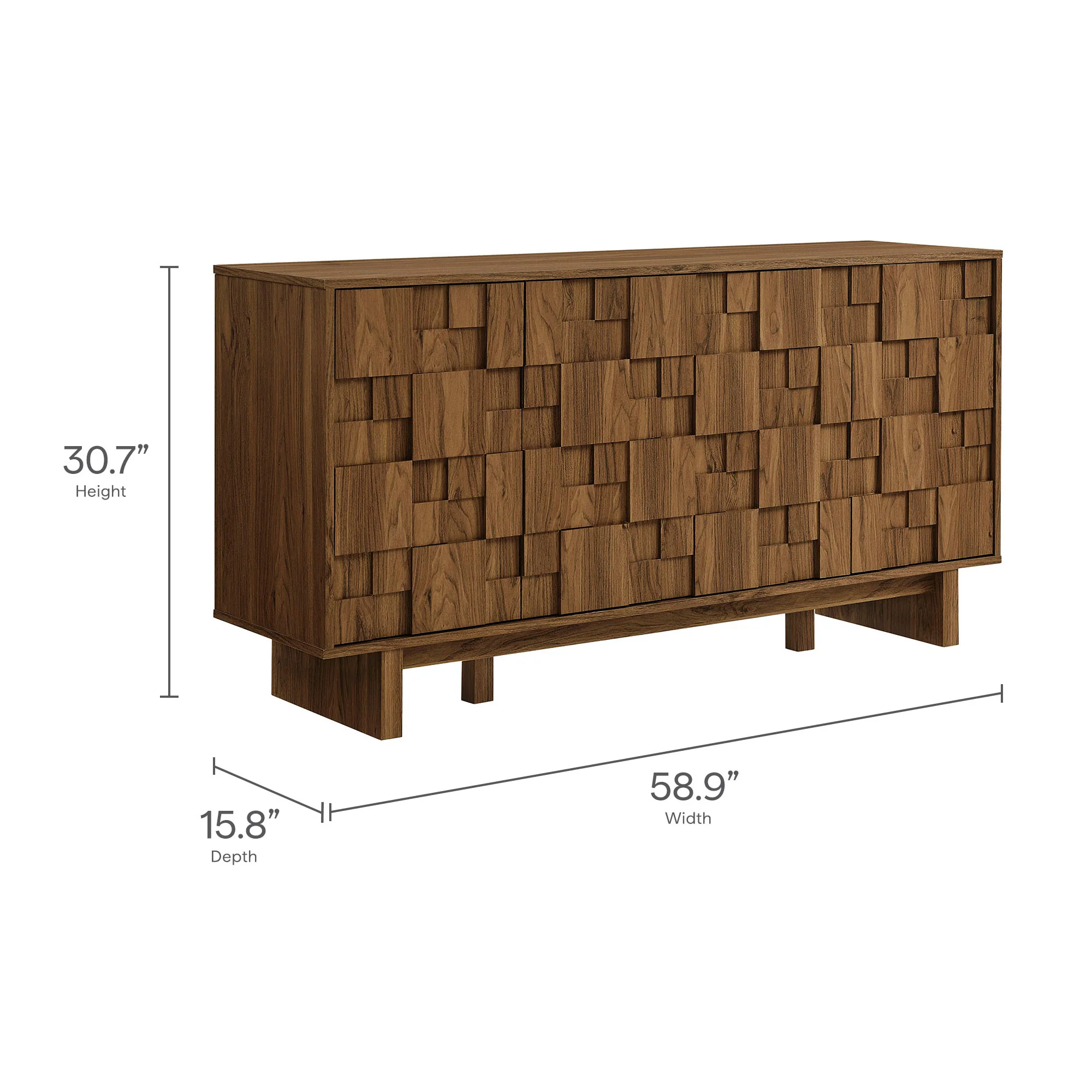 Owen 59 Inch 4 Door Geometric Sideboard by Modway - Image 10