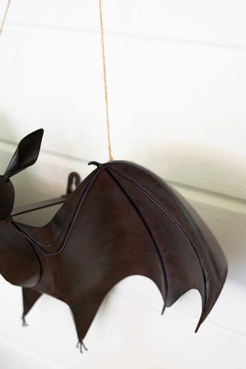 Painted Metal Bat Door Halloween Door Hanger (Min 2) By Kalalou - Image 3