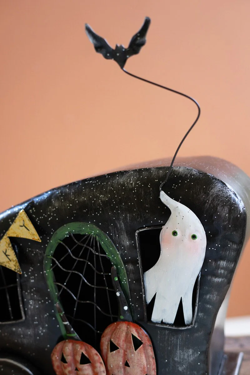 Painted Metal Halloween Camper By Kalalou - Image 2