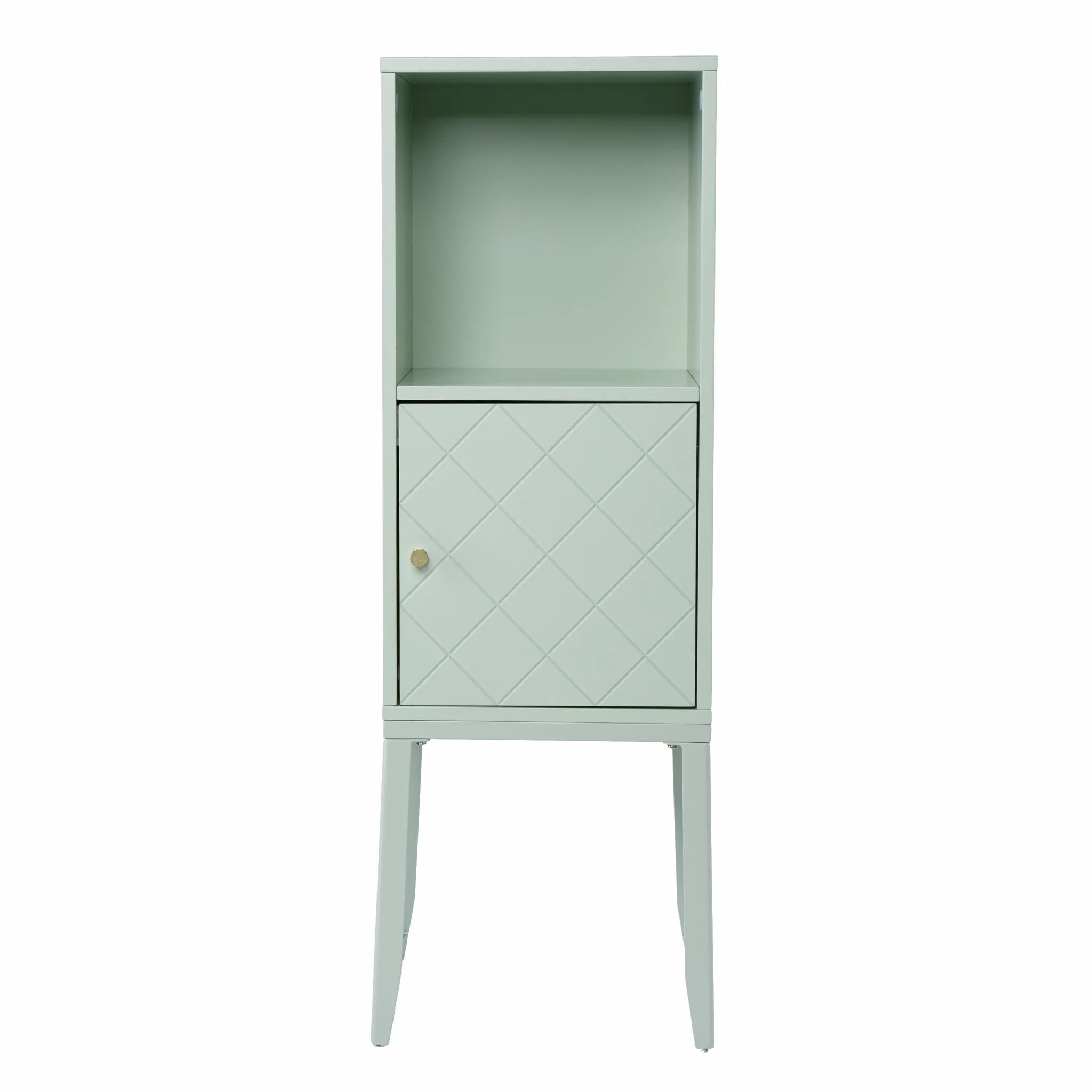 Pale Green Crosshatch Accent Storage Cabinet By Homeroots - Image 4
