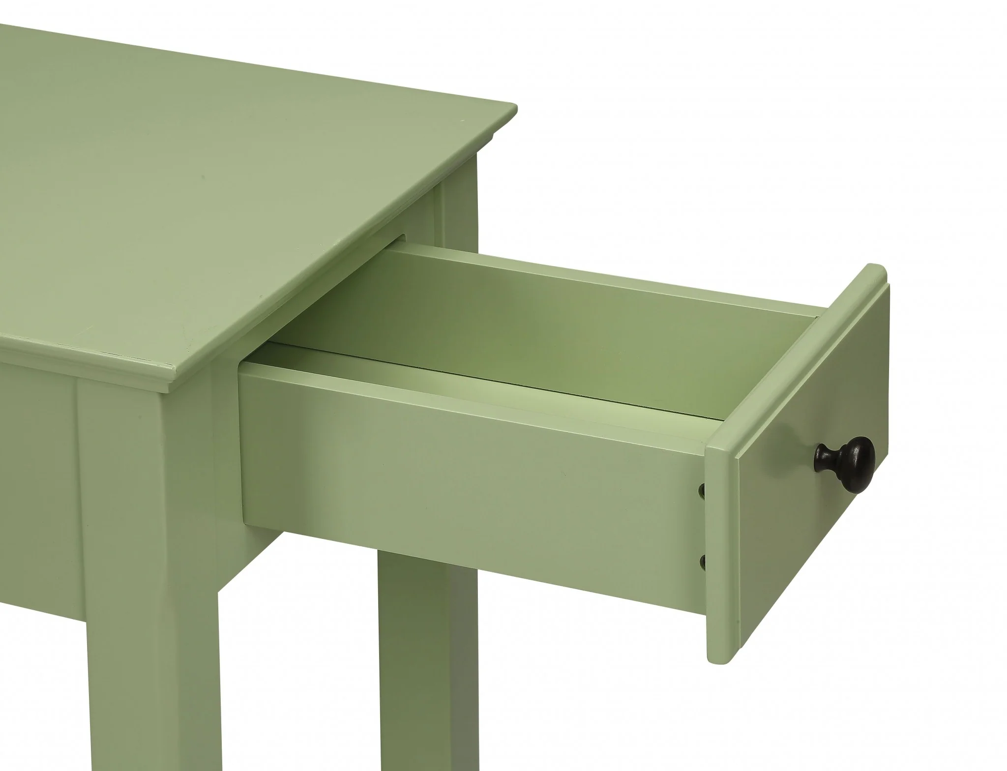 Pale Green Single Drawer End Table By Homeroots - Image 3