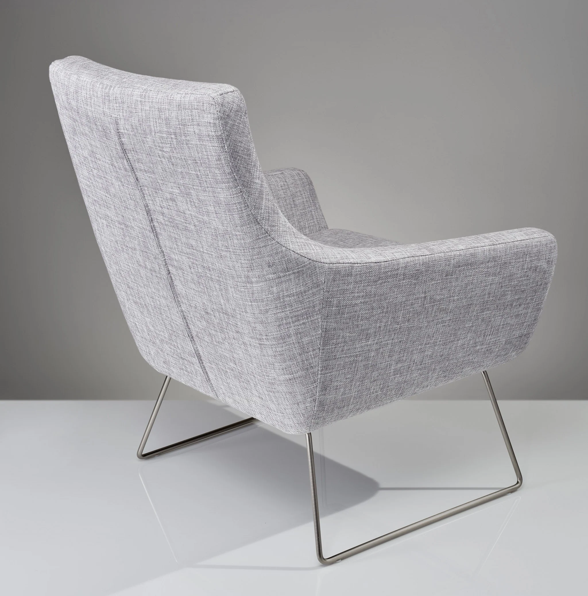 Pale Grey Upholstered Armchair By Homeroots - Image 2