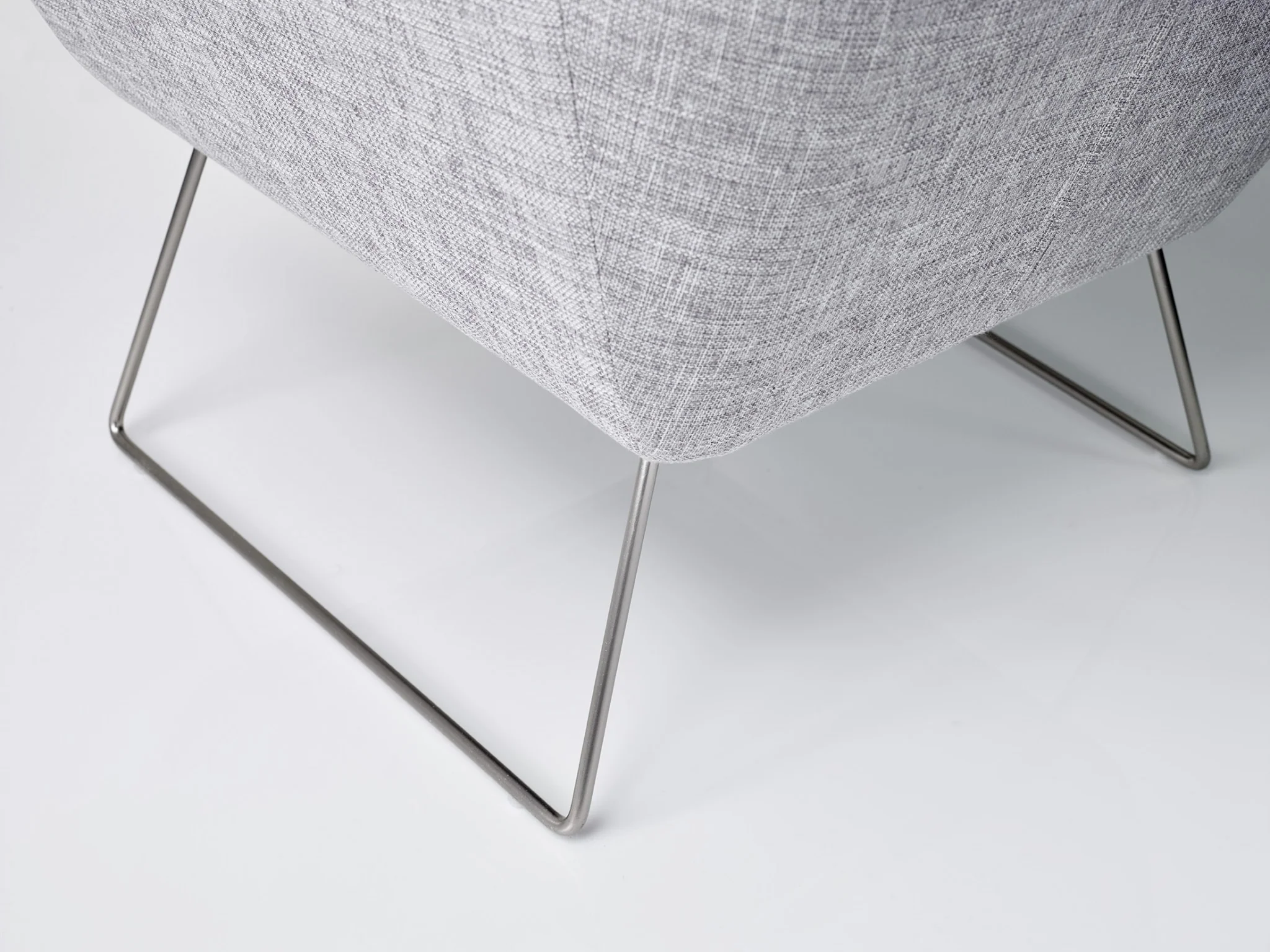 Pale Grey Upholstered Armchair By Homeroots - Image 4