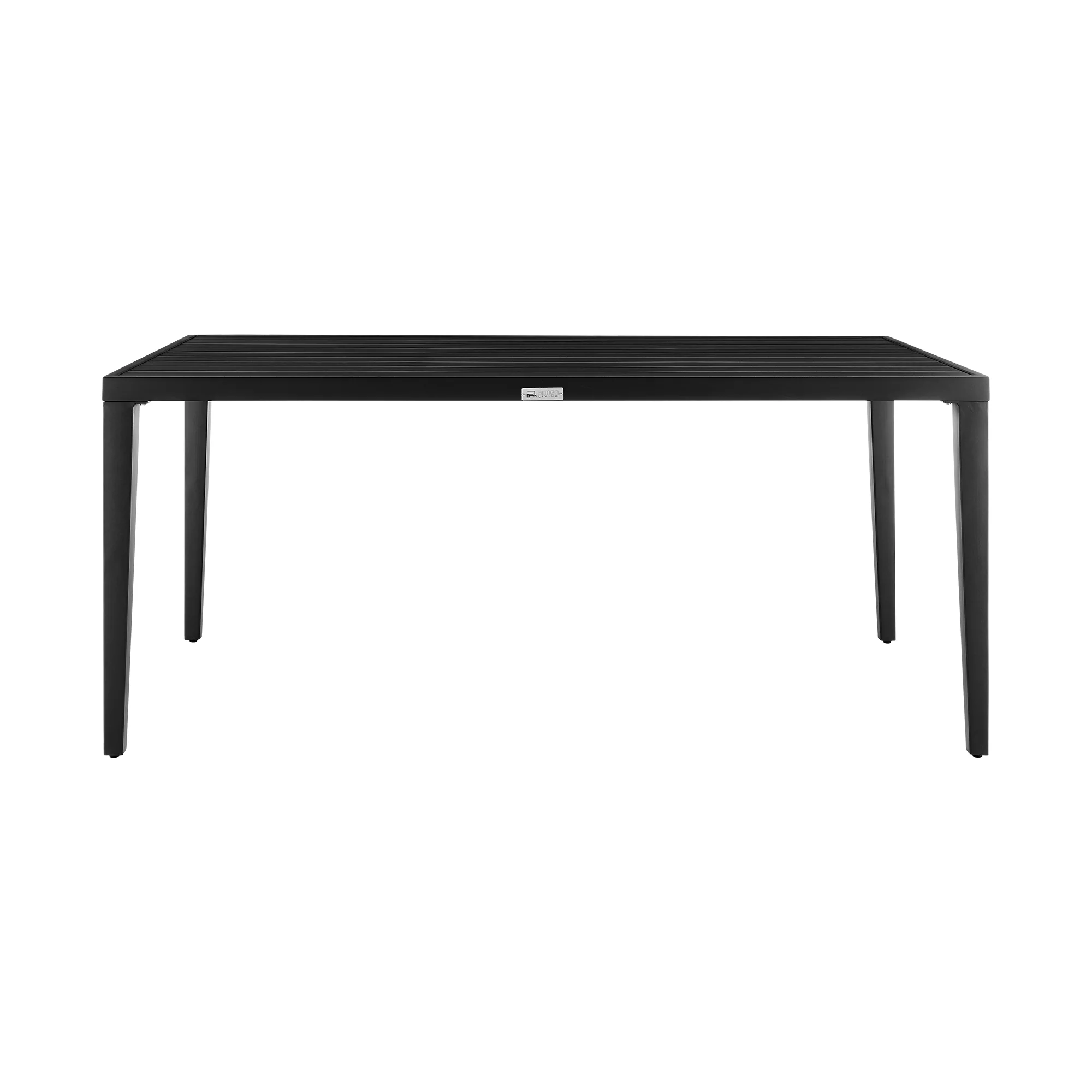 Palma Outdoor Patio Dining Table in Aluminum By Armen Living - Image 3