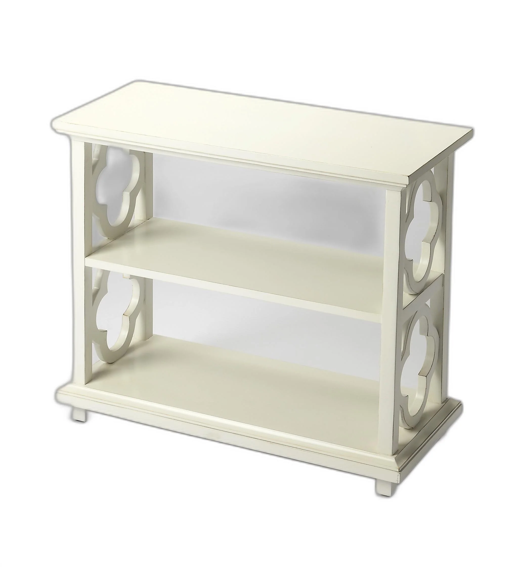 Paloma Cottage White Bookcase By Homeroots - Image 4