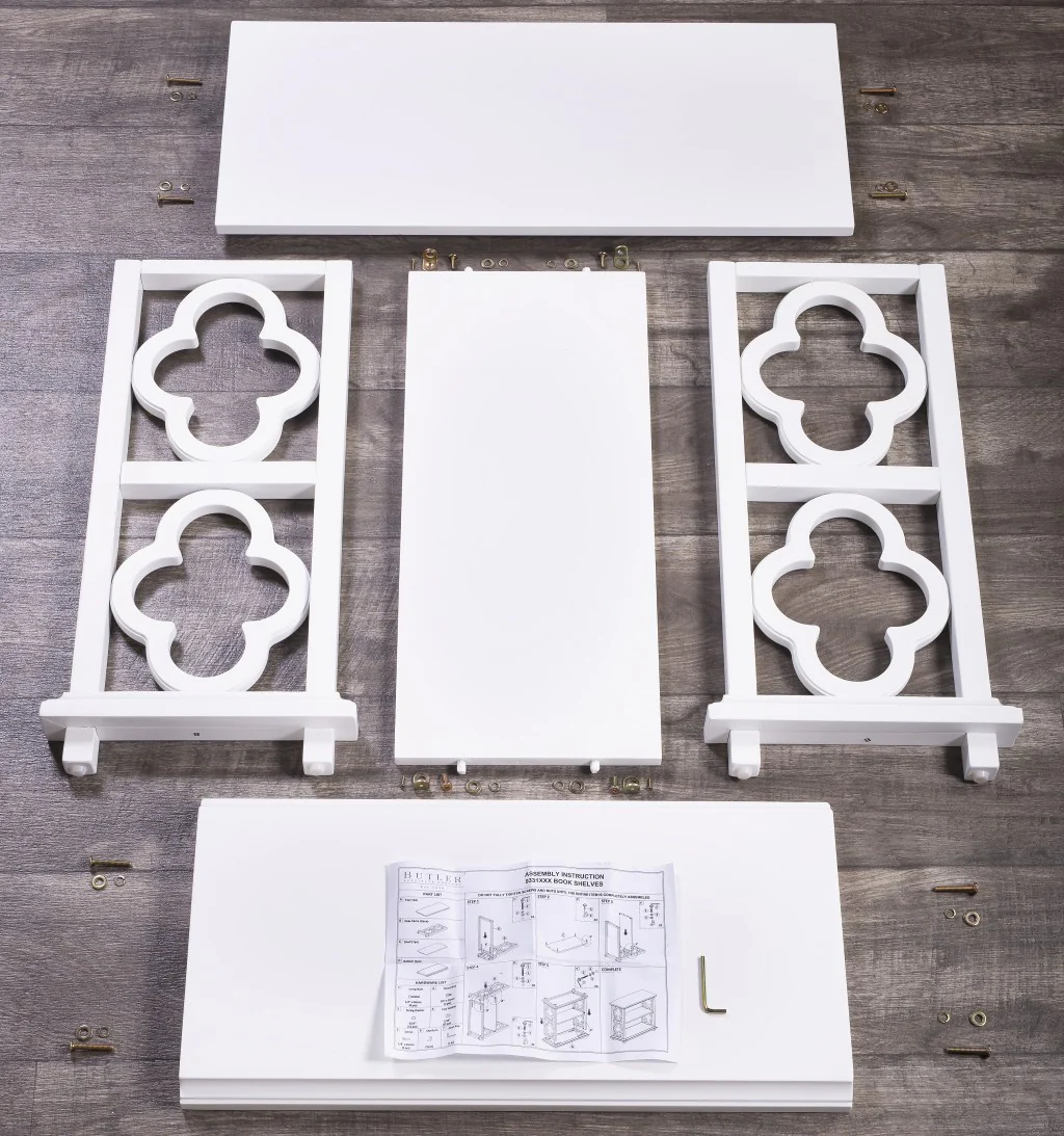 Paloma Cottage White Bookcase By Homeroots - Image 6
