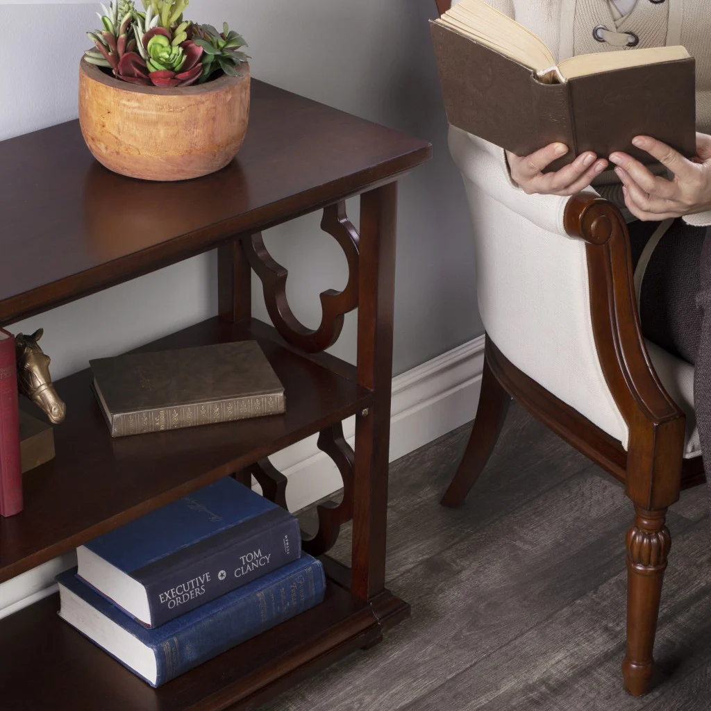 Paloma Plantation Cherry Bookcase By Homeroots - Image 5