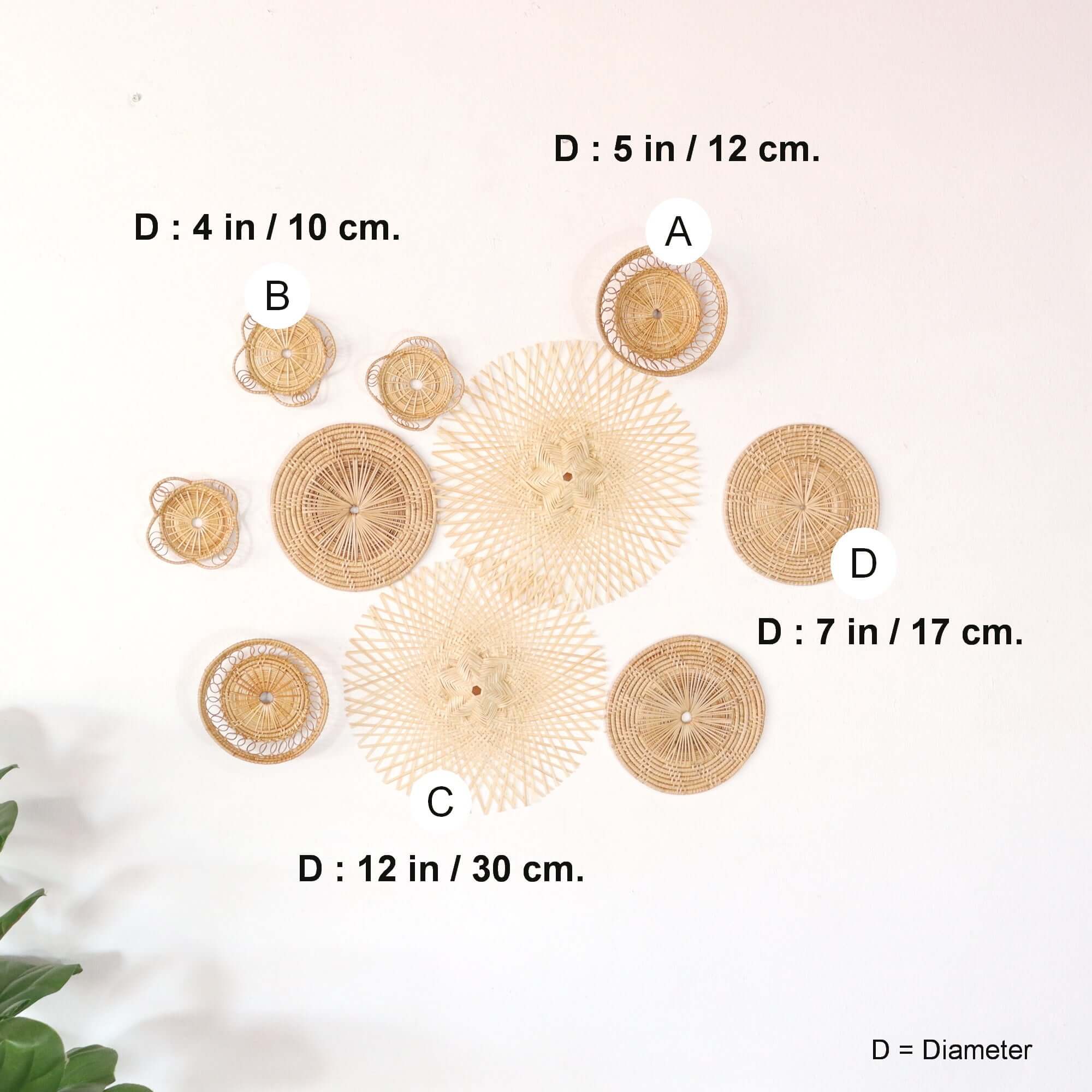 Pan Na Na - Wall Hanging Decor Set Of 10 By Thaihome - Image 2