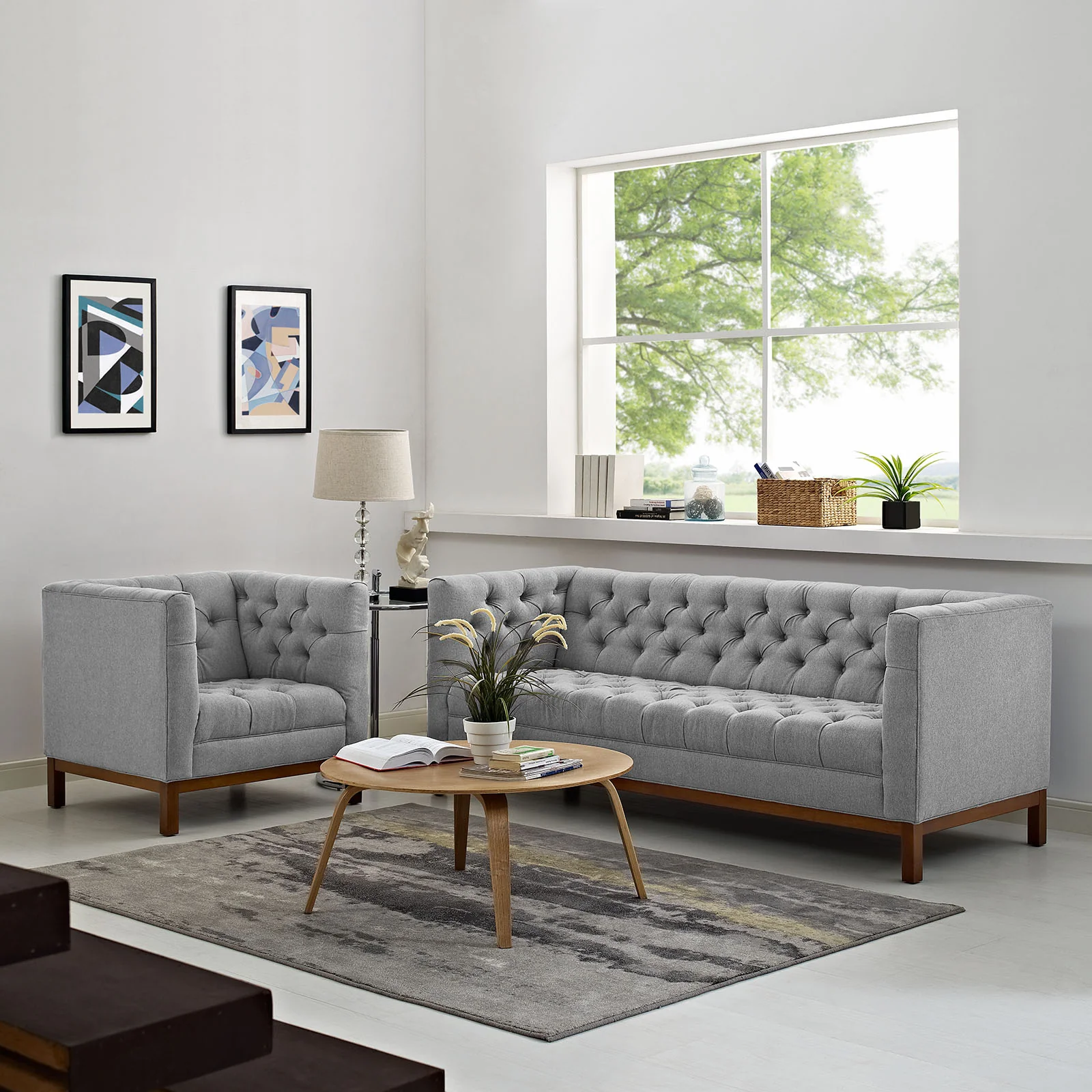Panache Living Room Set Upholstered Fabric Set of 2 By Modway - EEI-2437 - Image 13