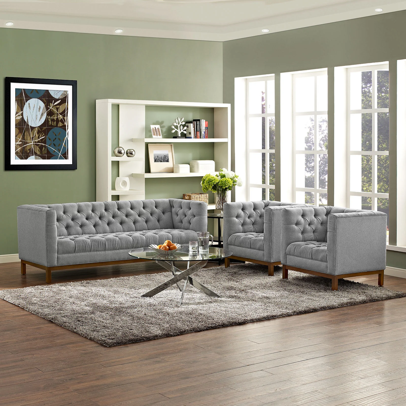 Panache Living Room Set Upholstered Fabric Set of 3 By Modway - EEI-2435 - Image 7