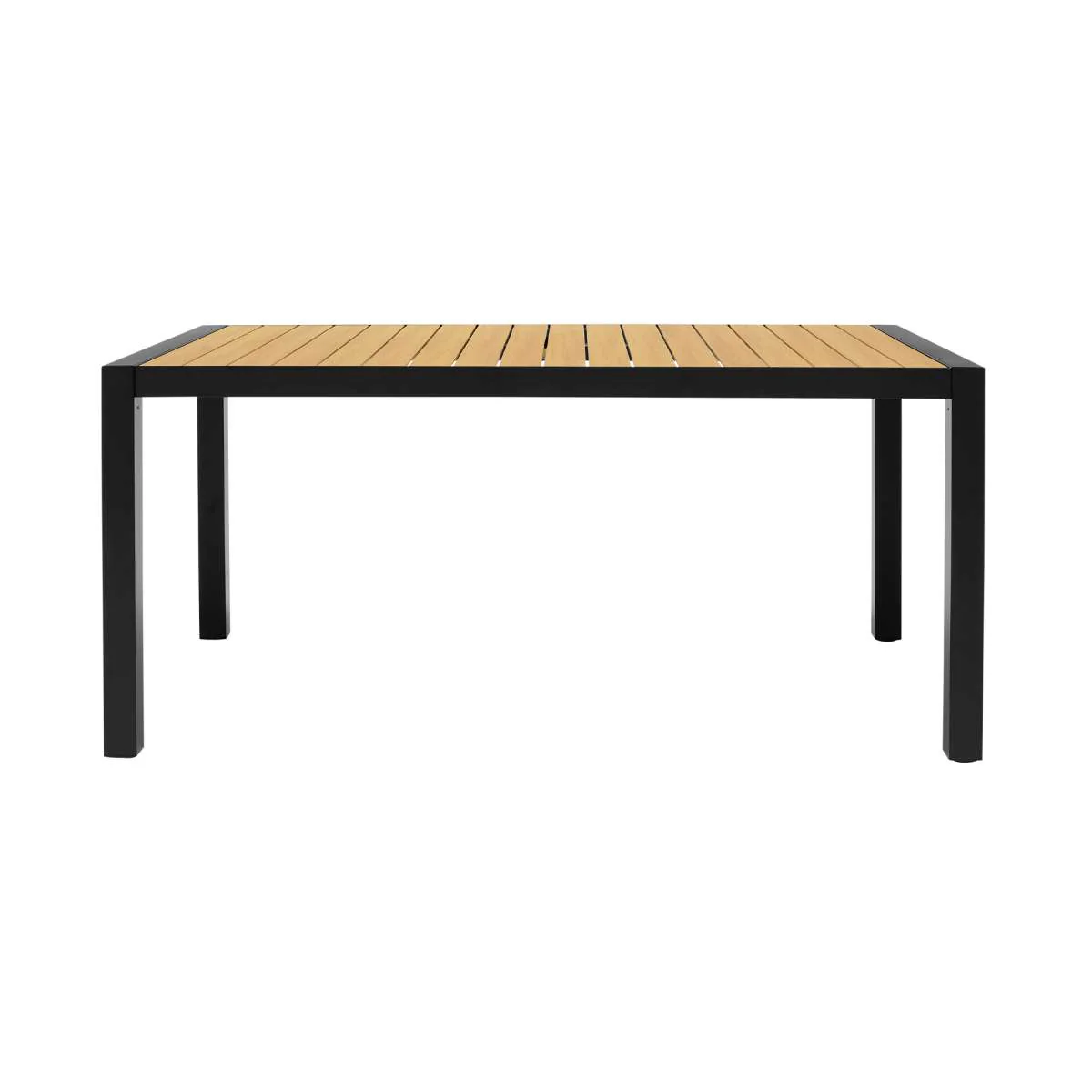 Panama Outdoor Black Aluminum Rectangular Dining Table By Armen Living - Image 2