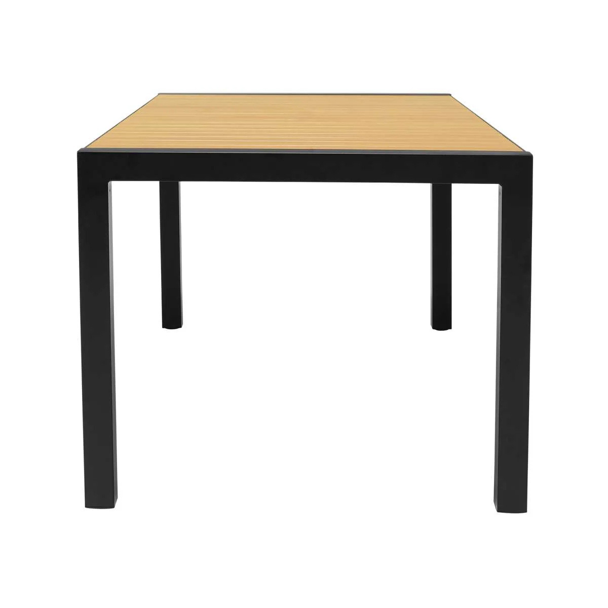 Panama Outdoor Black Aluminum Rectangular Dining Table By Armen Living - Image 3