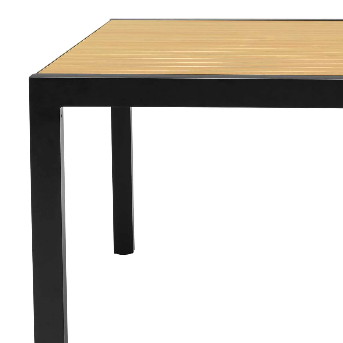Panama Outdoor Black Aluminum Rectangular Dining Table By Armen Living - Image 5
