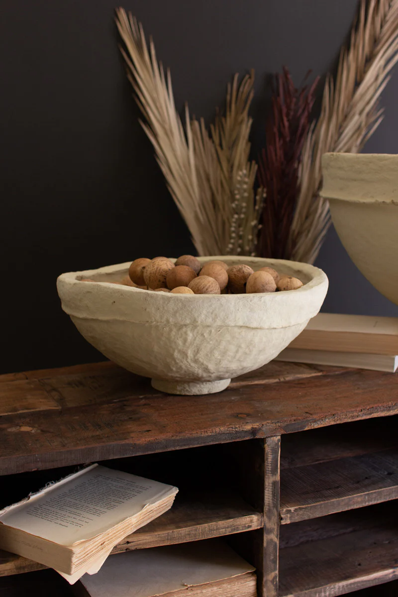 Paper Mache Bowls Set Of 3 By Kalalou - Image 3