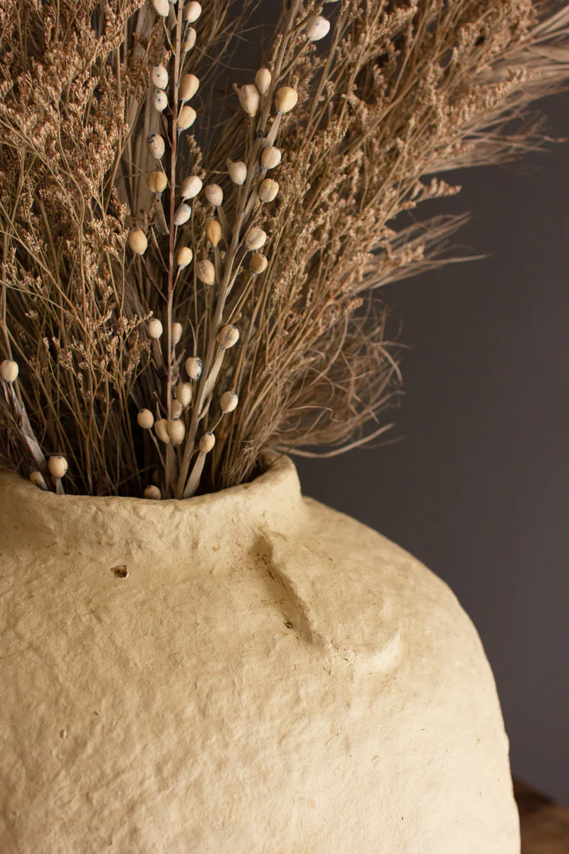 Paper Mache Urn - 15" Dia By Kalalou - Image 4