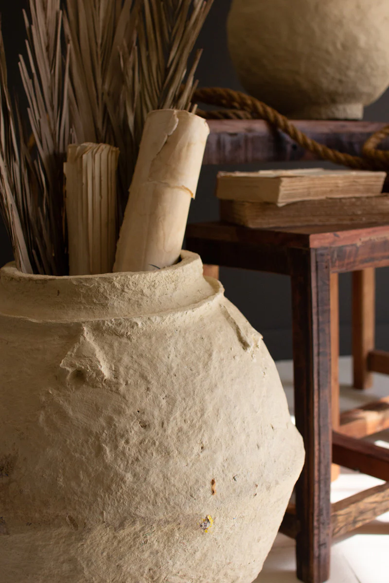 Paper Mache Urn - 20" Dia By Kalalou - Image 2