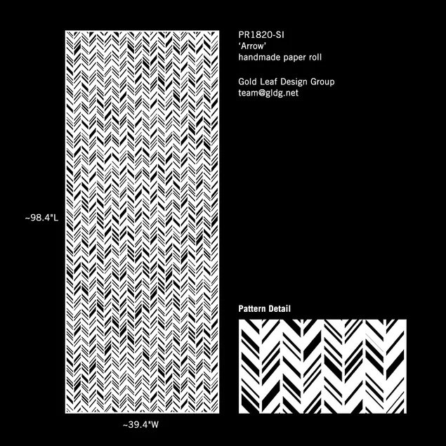 Paper Roll, Arrow Silver Metal By Gold Leaf Design Group - Image 3