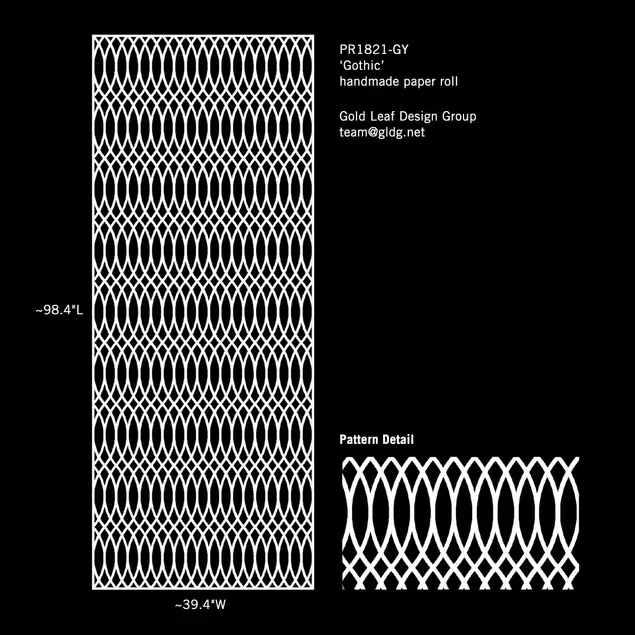 Paper Roll, Gothic Grey 98.4"L By Gold Leaf Design Group - Image 3