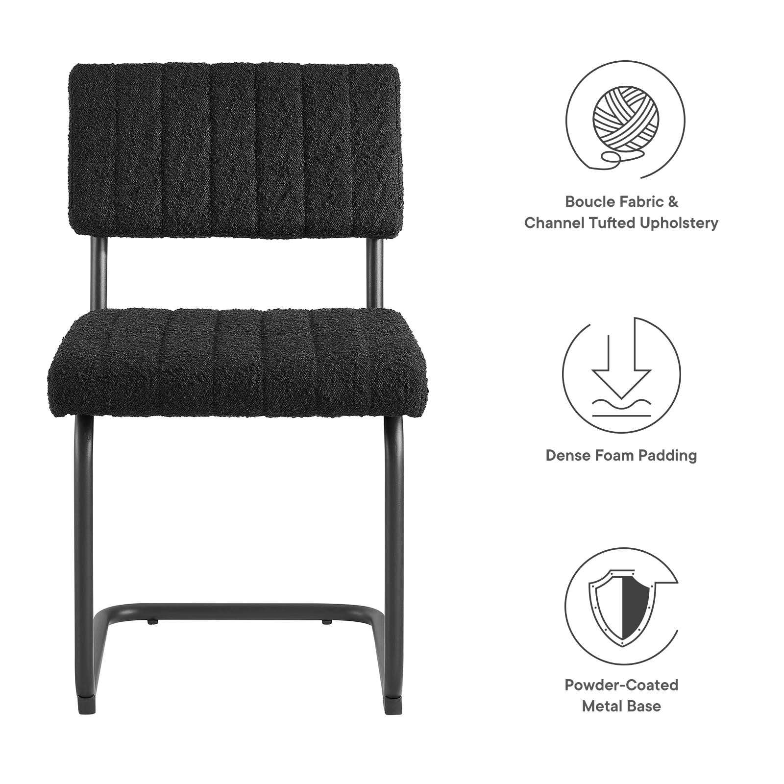 Parity Boucle Dining Side Chairs - Set of 2 By Modway - EEI-6469 - Image 10