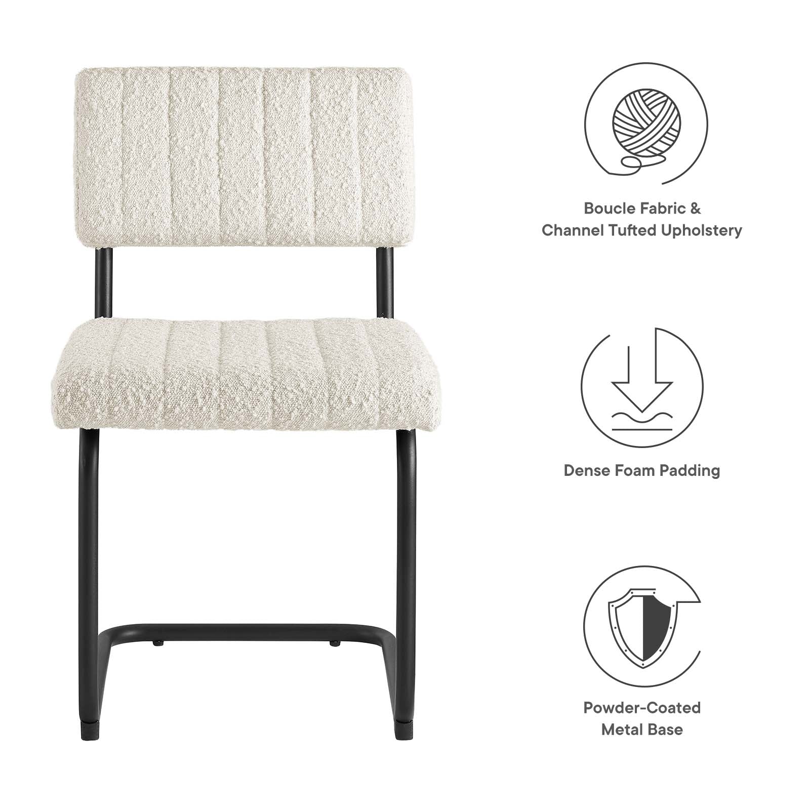 Parity Boucle Dining Side Chairs - Set of 2 By Modway - EEI-6469 - Image 20