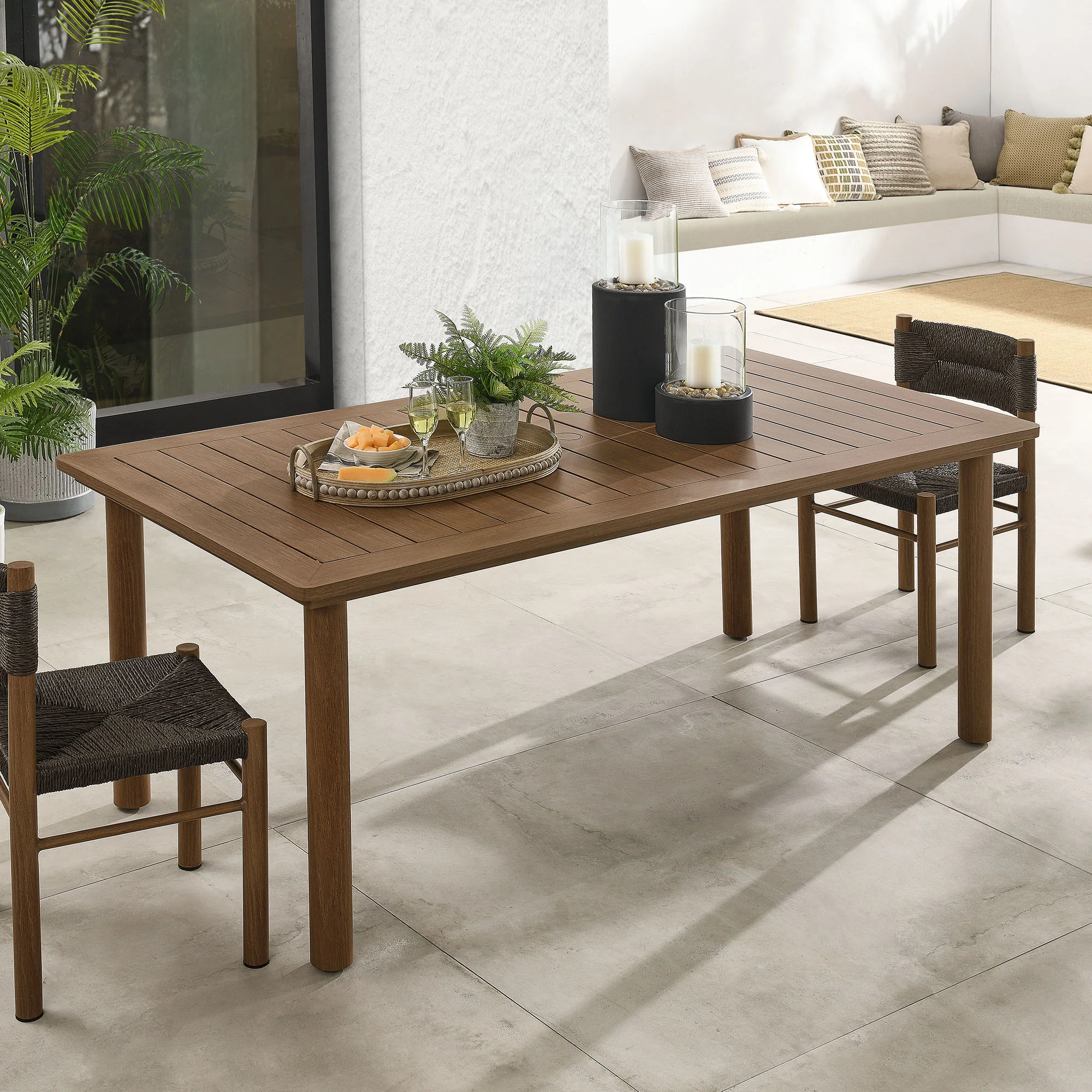 Parkland 76" Outdoor Patio Aluminum Dining Table by Modway - Image 16