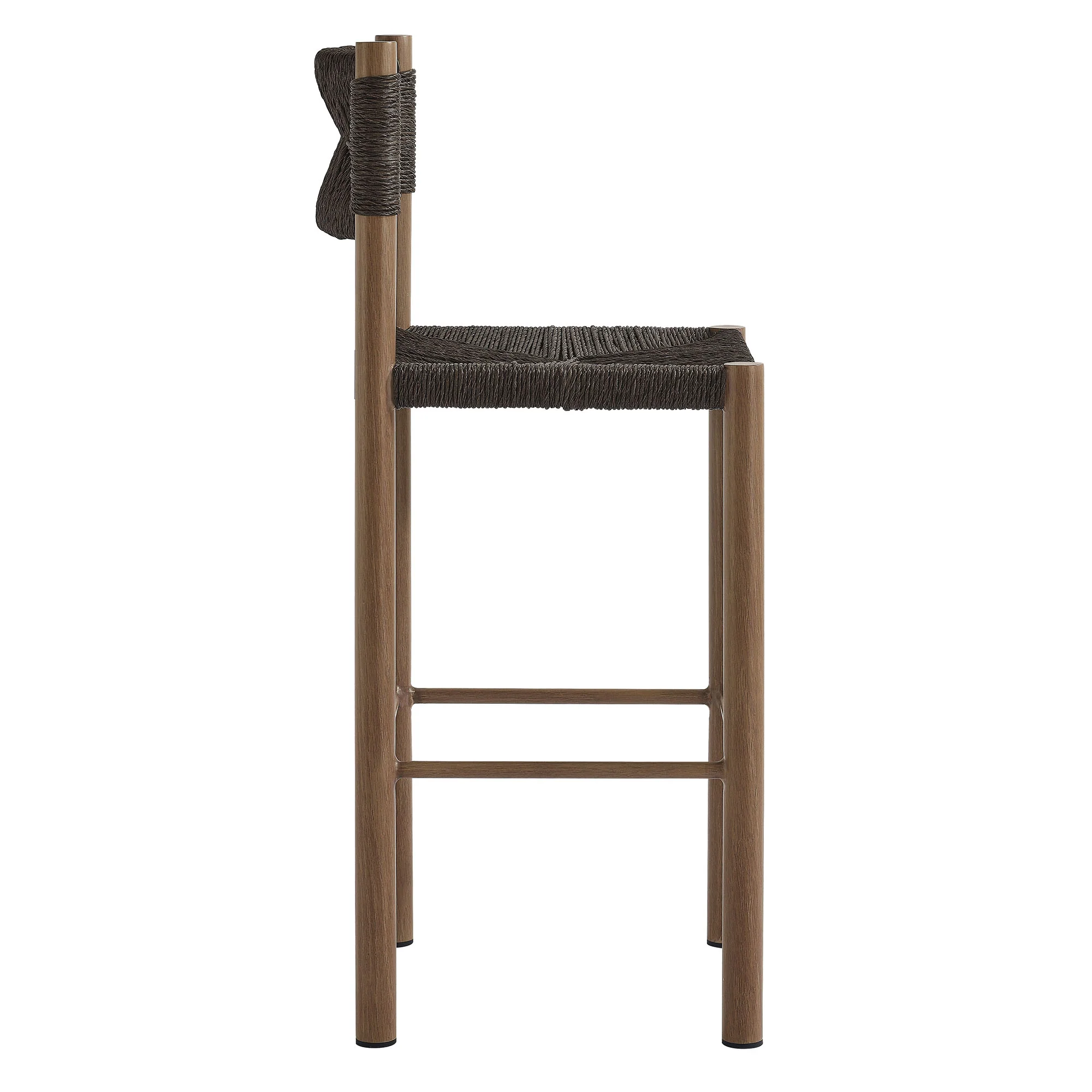 Parkland Outdoor Patio Rattan and Aluminum Bar Stools Set of 2 by Modway - Image 14