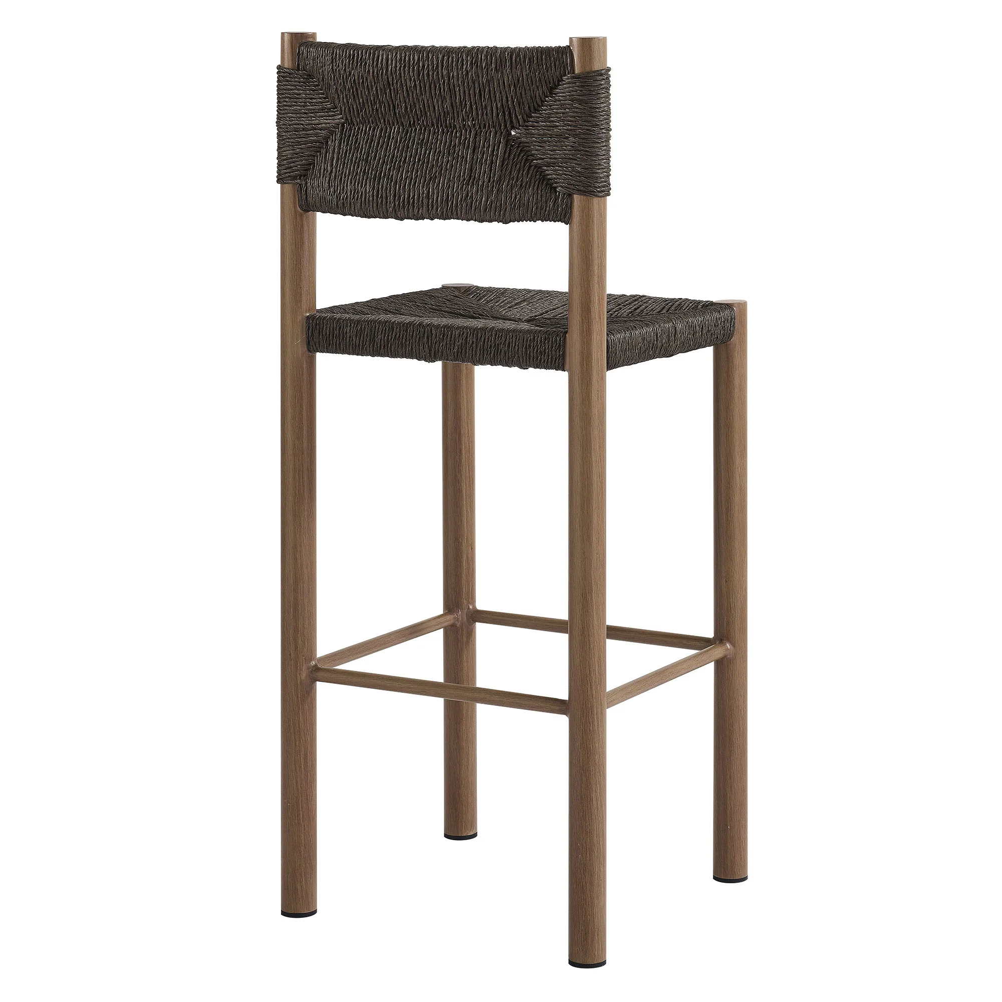 Parkland Outdoor Patio Rattan and Aluminum Bar Stools Set of 2 by Modway - Image 15