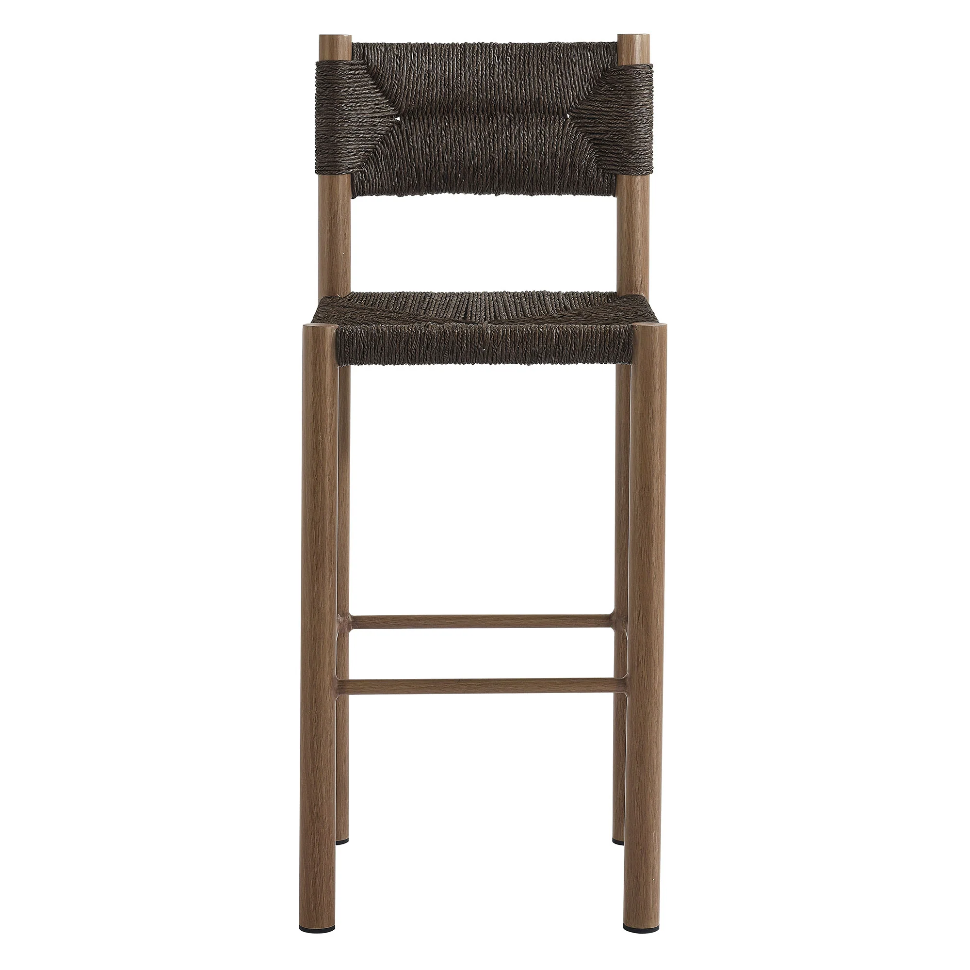 Parkland Outdoor Patio Rattan and Aluminum Bar Stools Set of 2 by Modway - Image 16