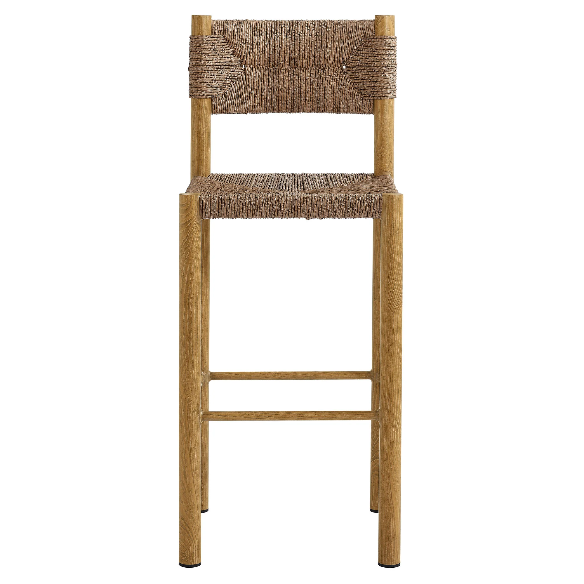 Parkland Outdoor Patio Rattan and Aluminum Bar Stools Set of 2 by Modway - Image 5