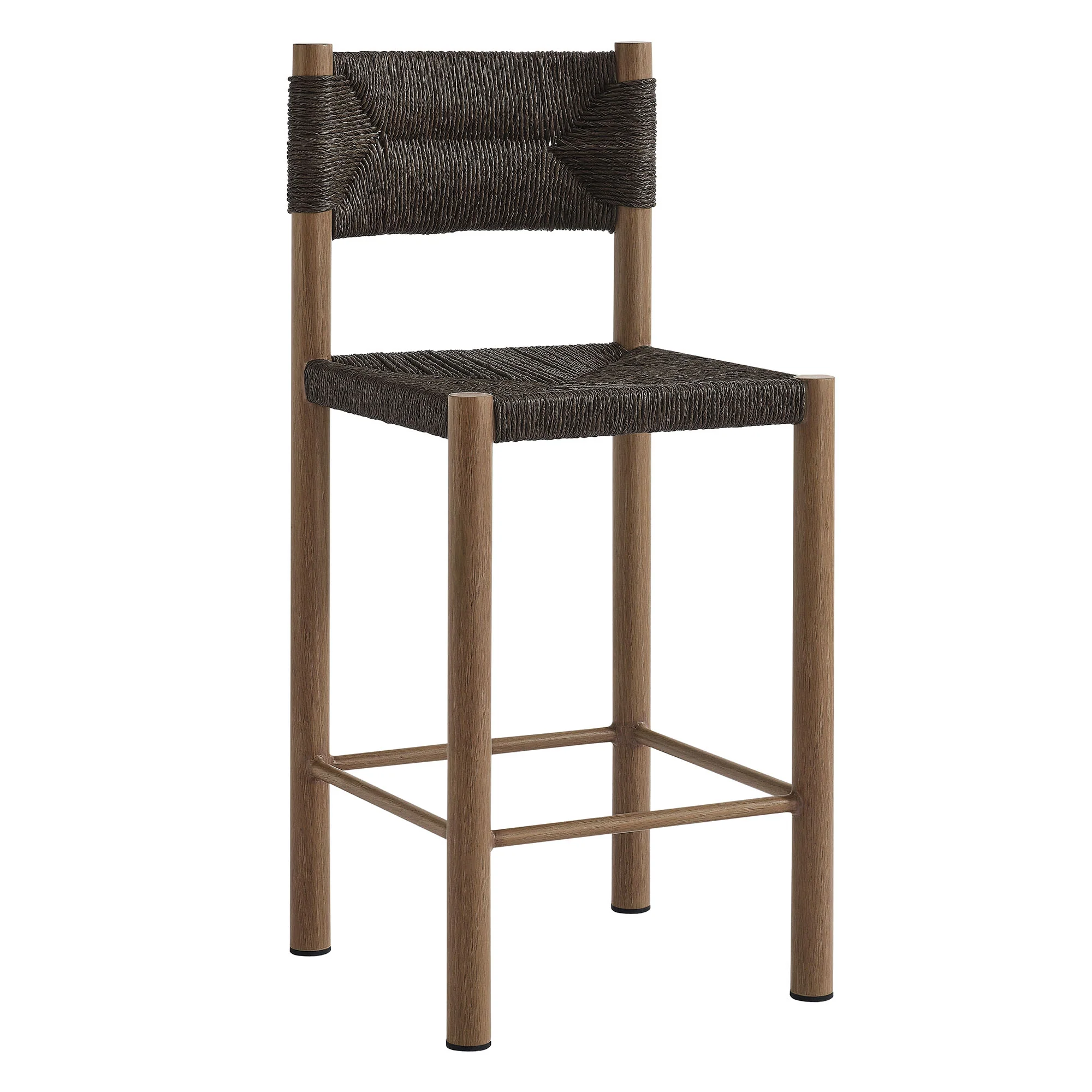 Parkland Outdoor Patio Rattan and Aluminum Counter Stools Set of 2 by Modway - Image 11