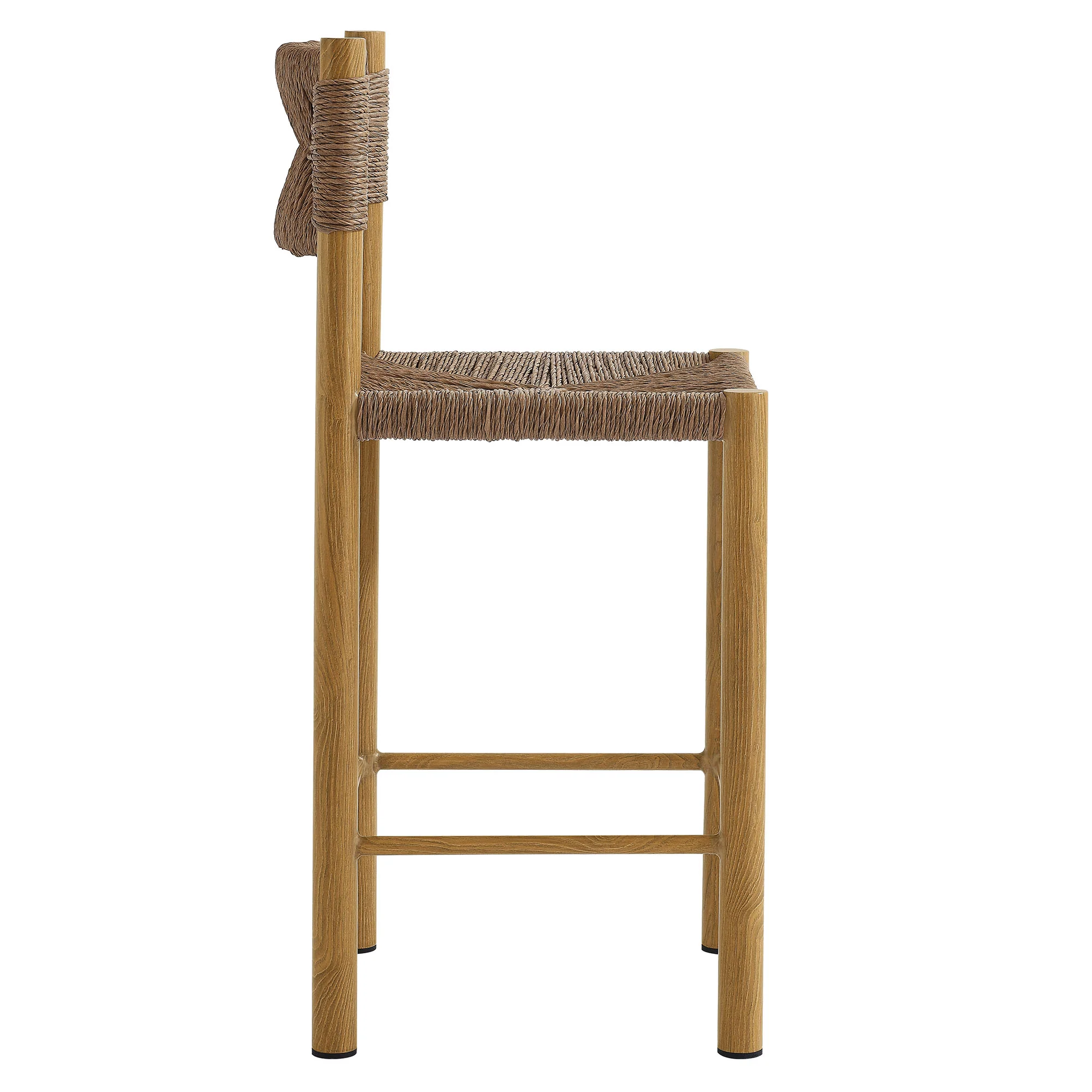 Parkland Outdoor Patio Rattan and Aluminum Counter Stools Set of 2 by Modway - Image 3