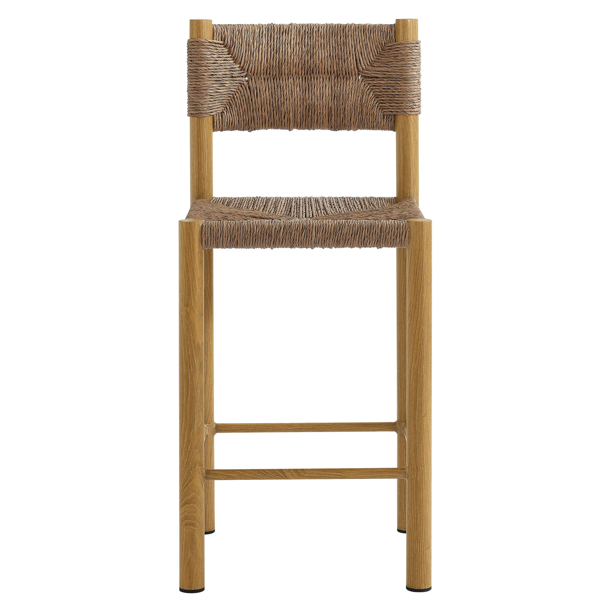 Parkland Outdoor Patio Rattan and Aluminum Counter Stools Set of 2 by Modway - Image 5