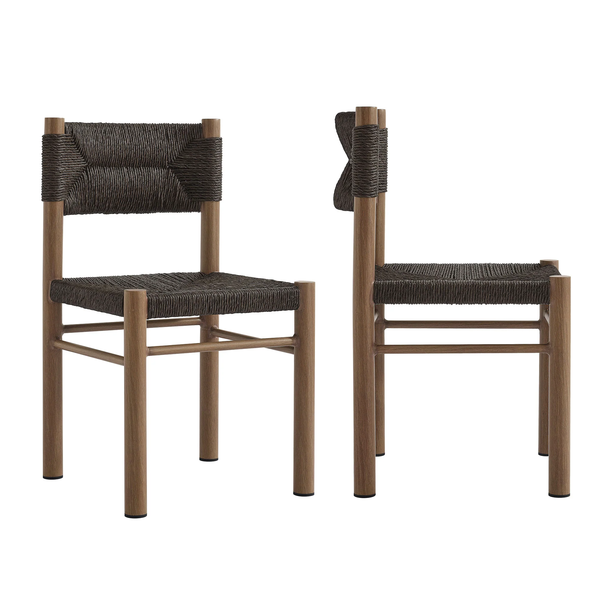 Parkland Outdoor Patio Rattan and Aluminum Dining Side Chairs Set of 2 by Modway - Image 12