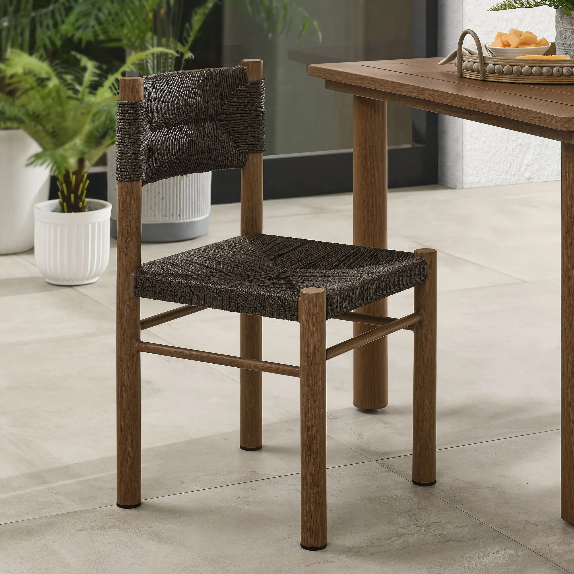 Parkland Outdoor Patio Rattan and Aluminum Dining Side Chairs Set of 2 by Modway - Image 19
