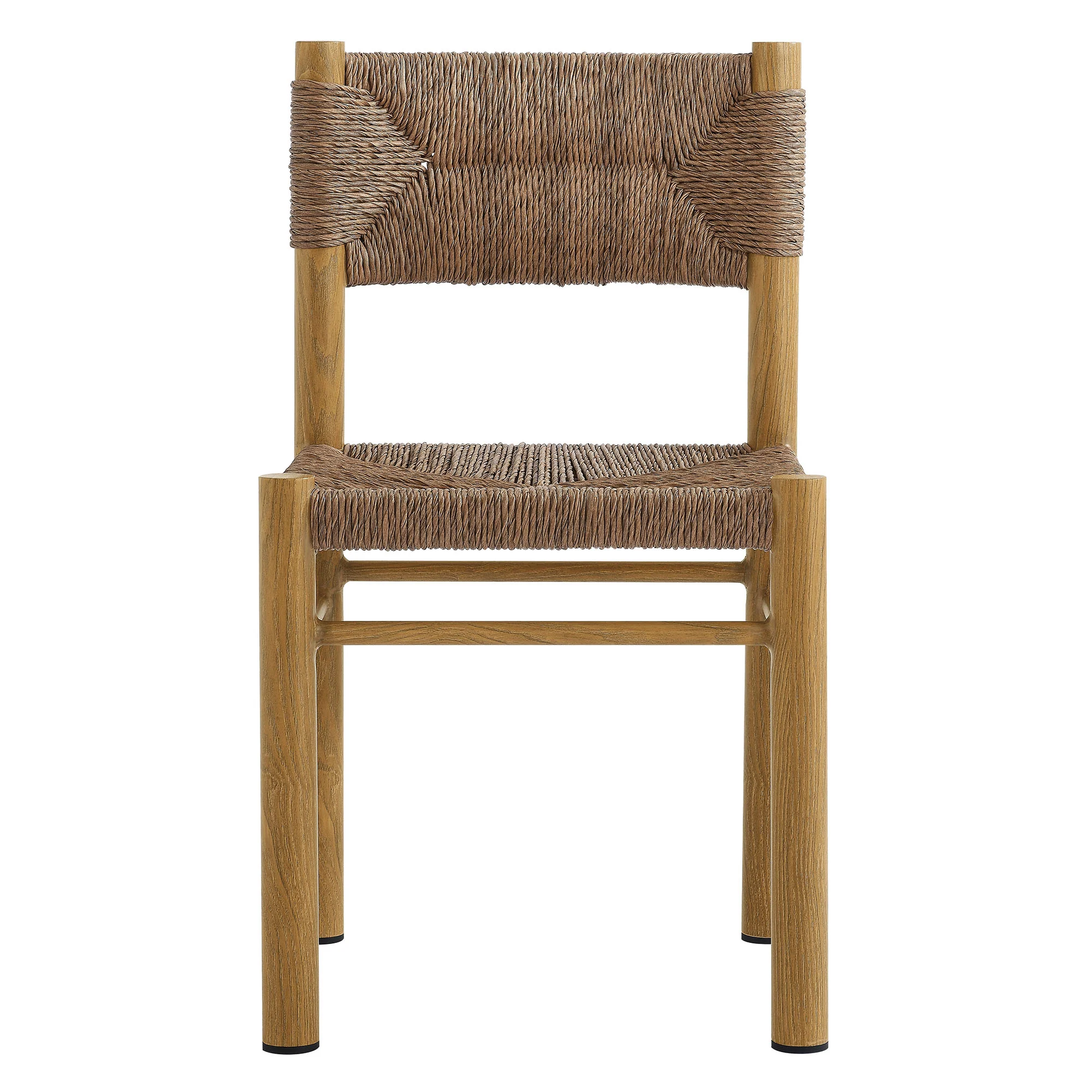 Parkland Outdoor Patio Rattan and Aluminum Dining Side Chairs Set of 2 by Modway - Image 6