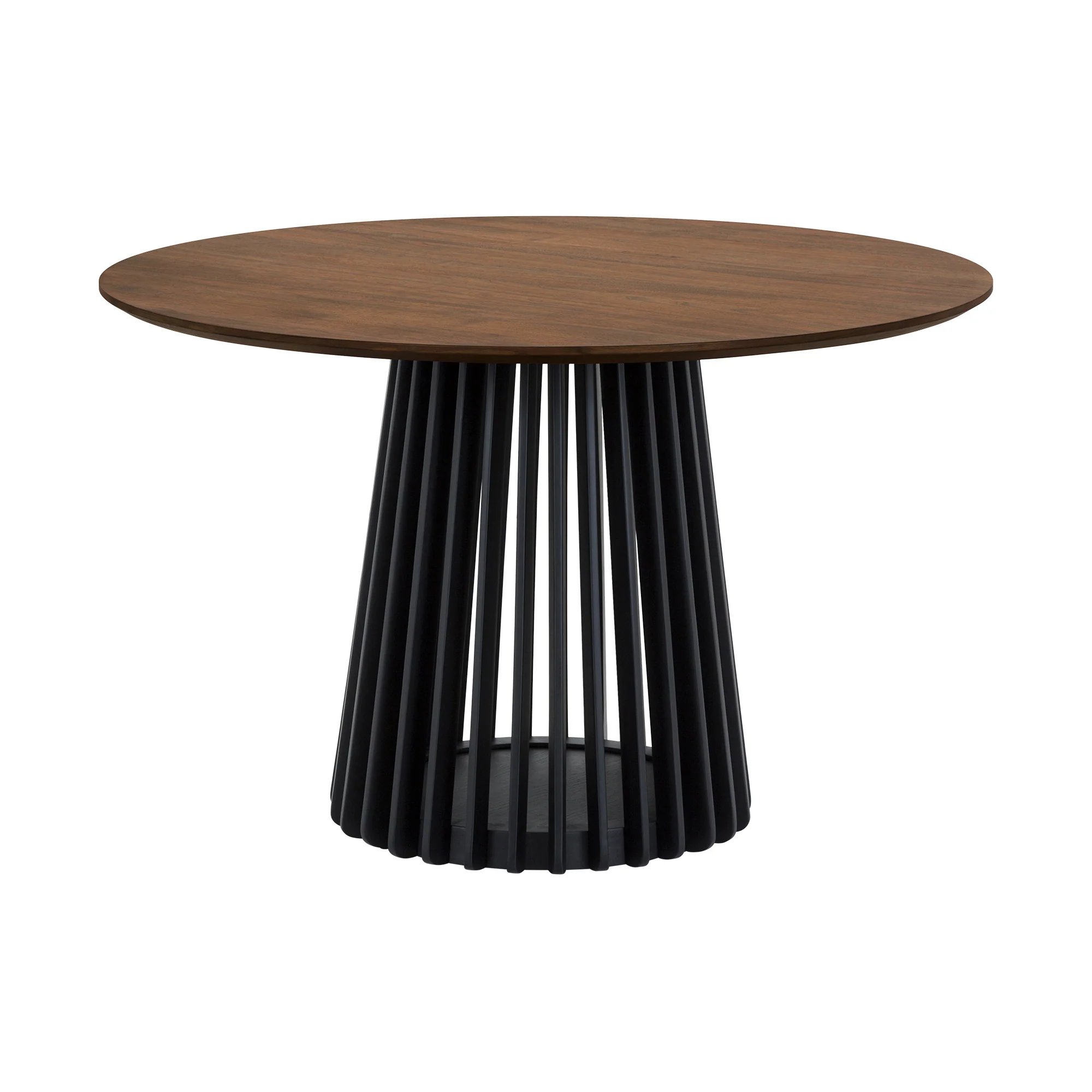 Pasadena 47" Wood Round Dining Table in Black Oak Finish By Armen Living - Image 11