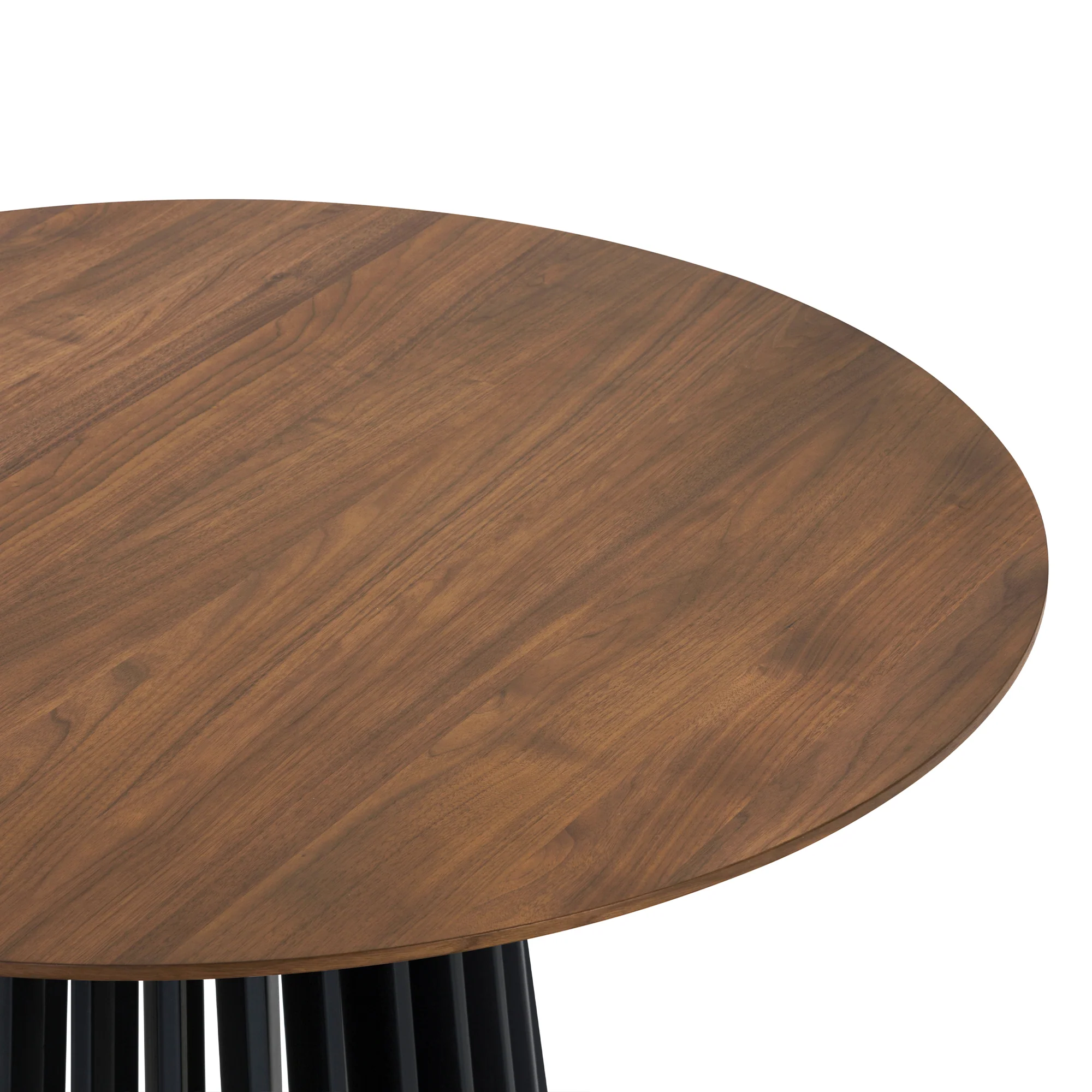 Pasadena 47" Wood Round Dining Table in Black Oak Finish By Armen Living - Image 13