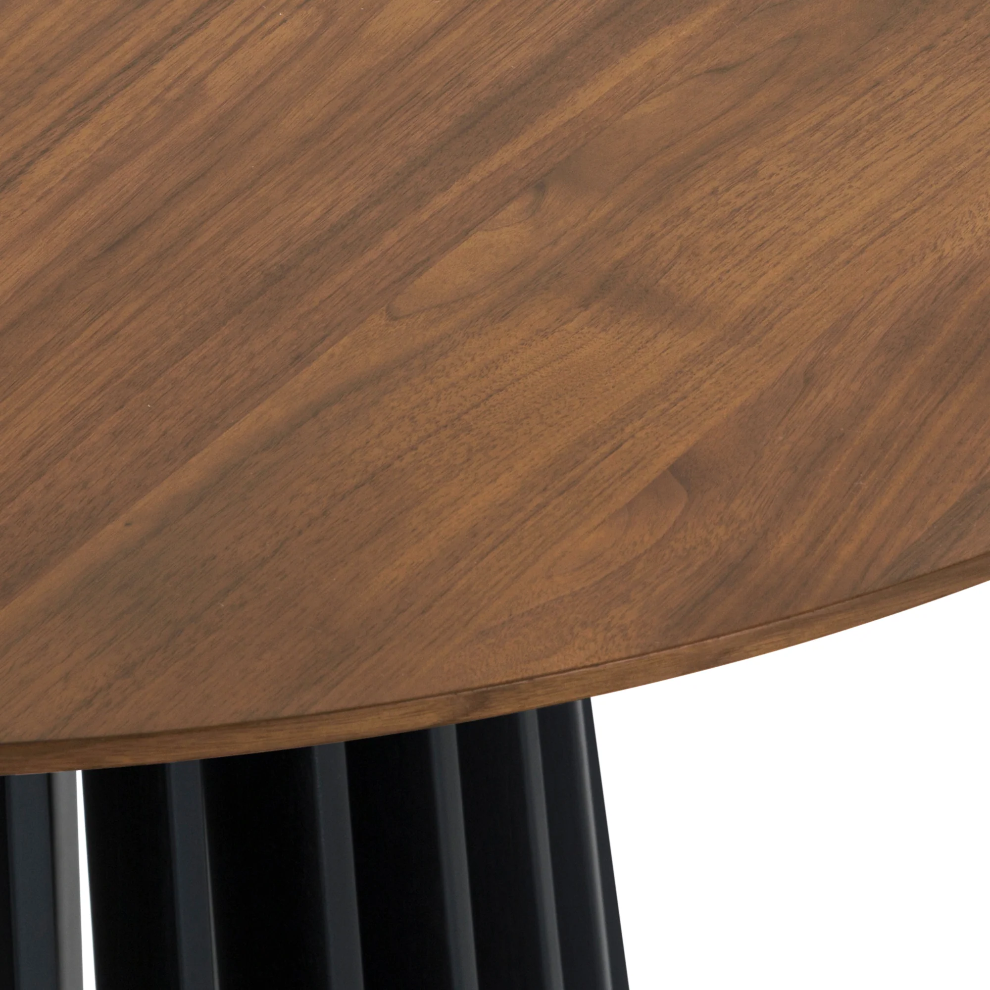 Pasadena 47" Wood Round Dining Table in Black Oak Finish By Armen Living - Image 14