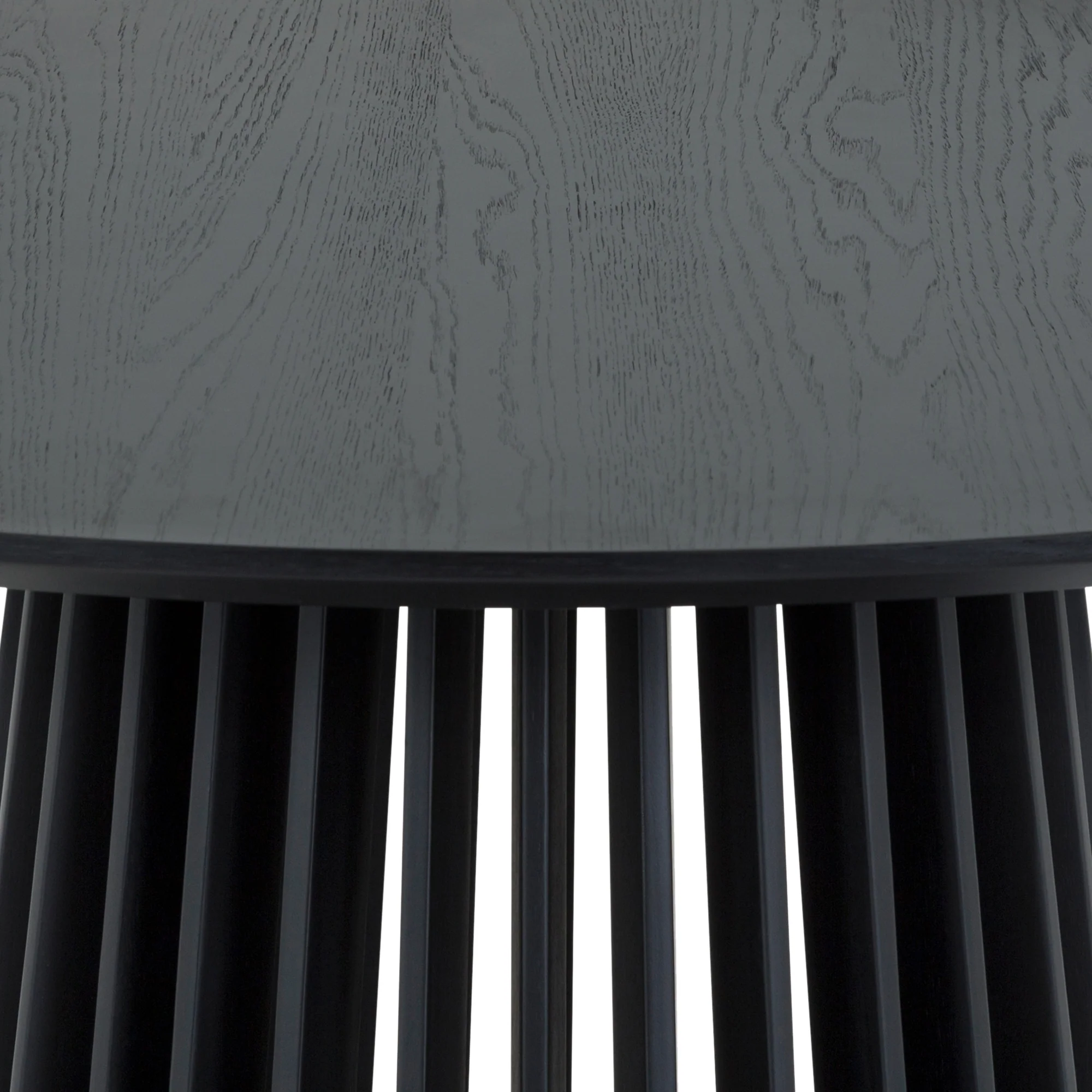 Pasadena 47" Wood Round Dining Table in Black Oak Finish By Armen Living - Image 5