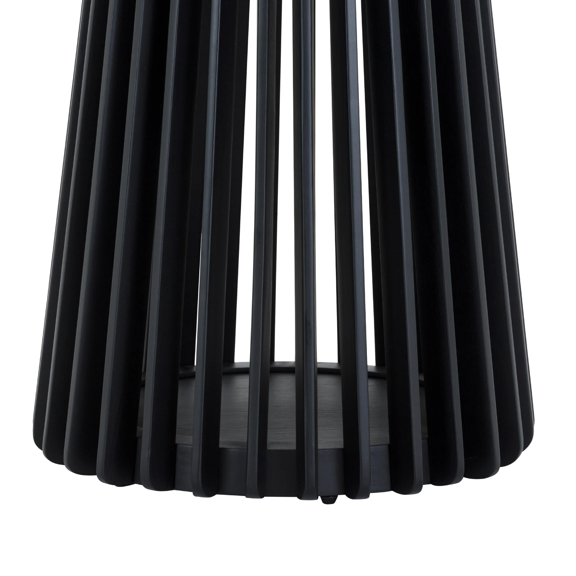Pasadena 47" Wood Round Dining Table in Black Oak Finish By Armen Living - Image 7