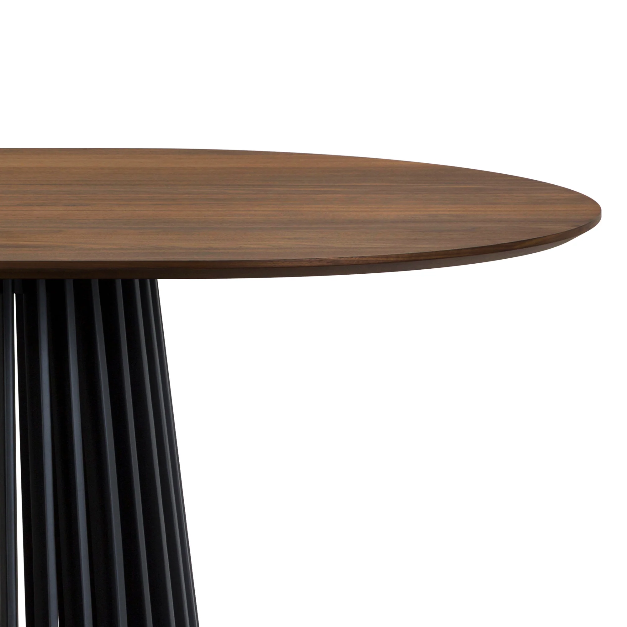 Pasadena 79" Wood Oval Dining Table in Black Oak Finish By Armen Living - Image 14